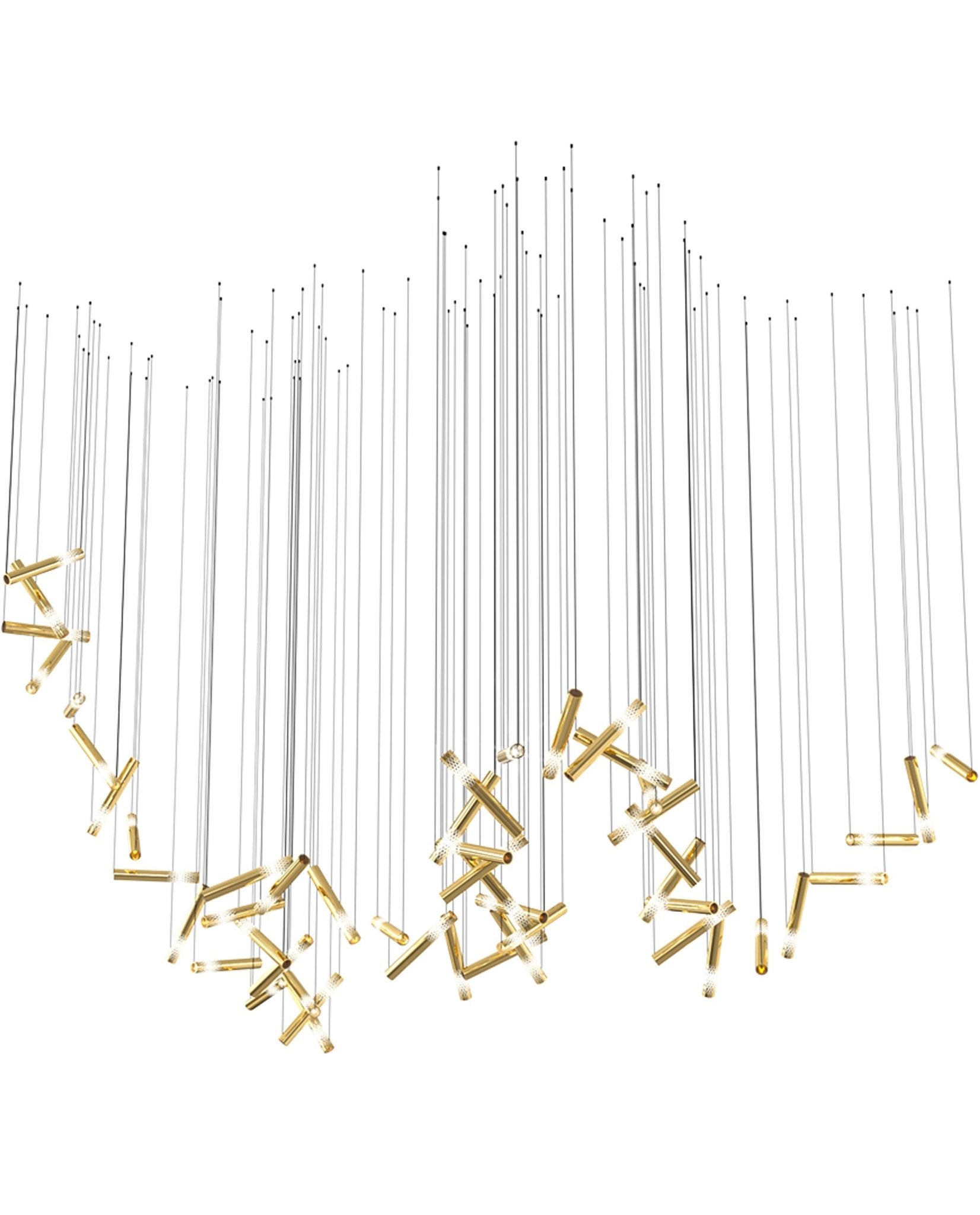 Ovynira Gold Rod Chandelier