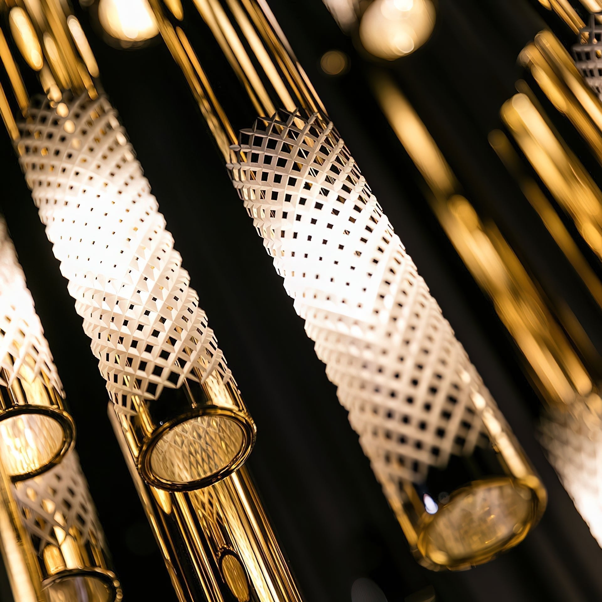 Ovynira Gold Rod Chandelier