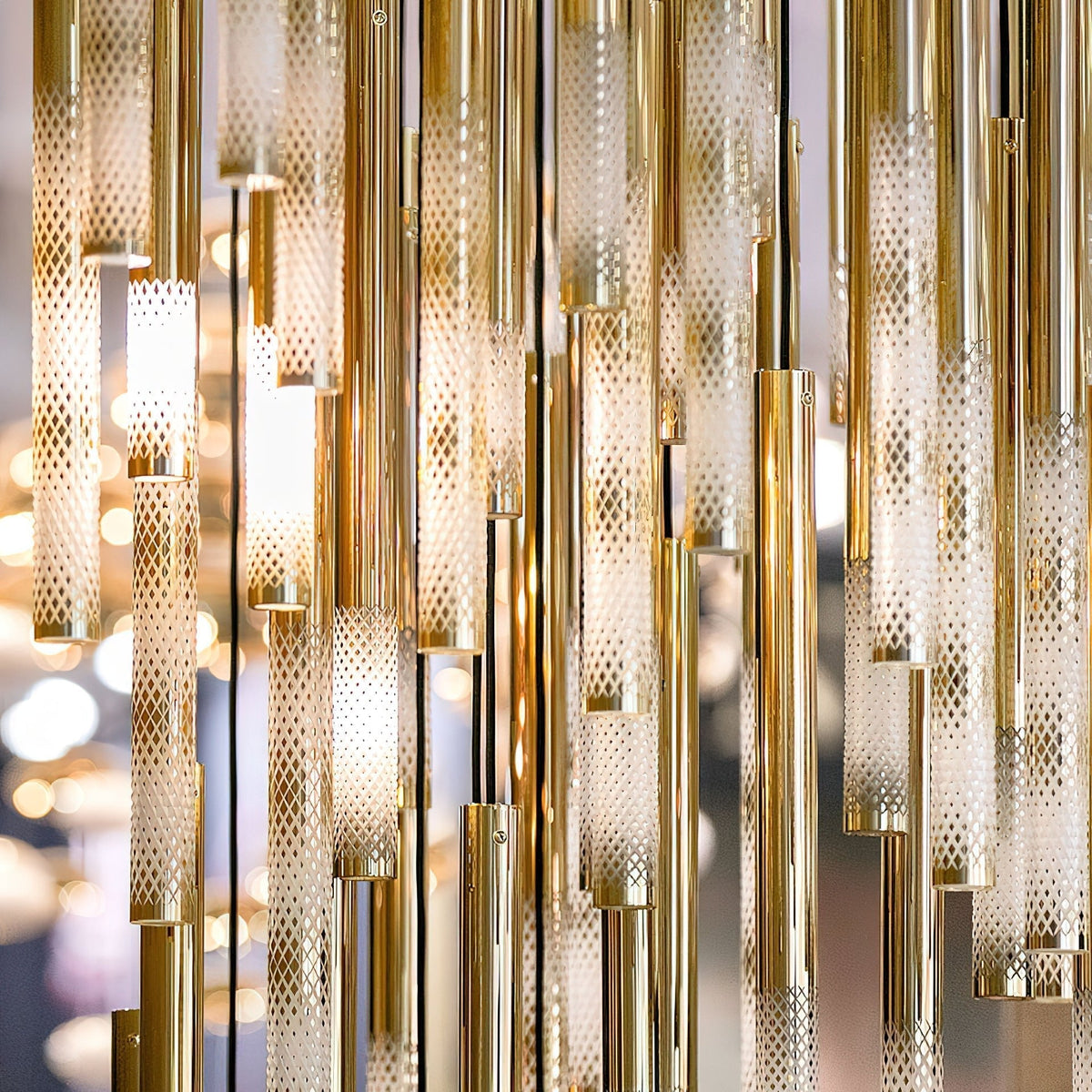 Ovynira Gold Rod Chandelier