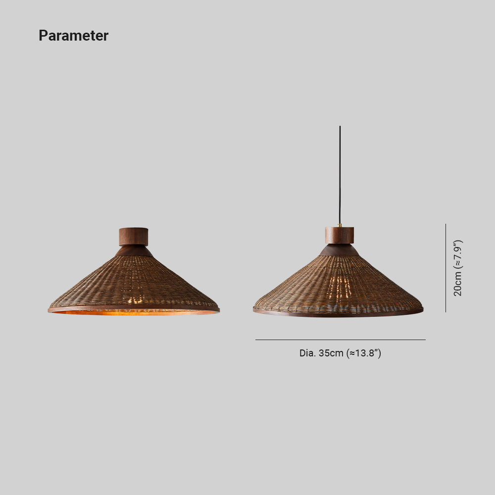 Silva Retro Design LED Pendant / Ceiling Light Rattan Living Room/Restaurant/Hotel - Neutral Decor