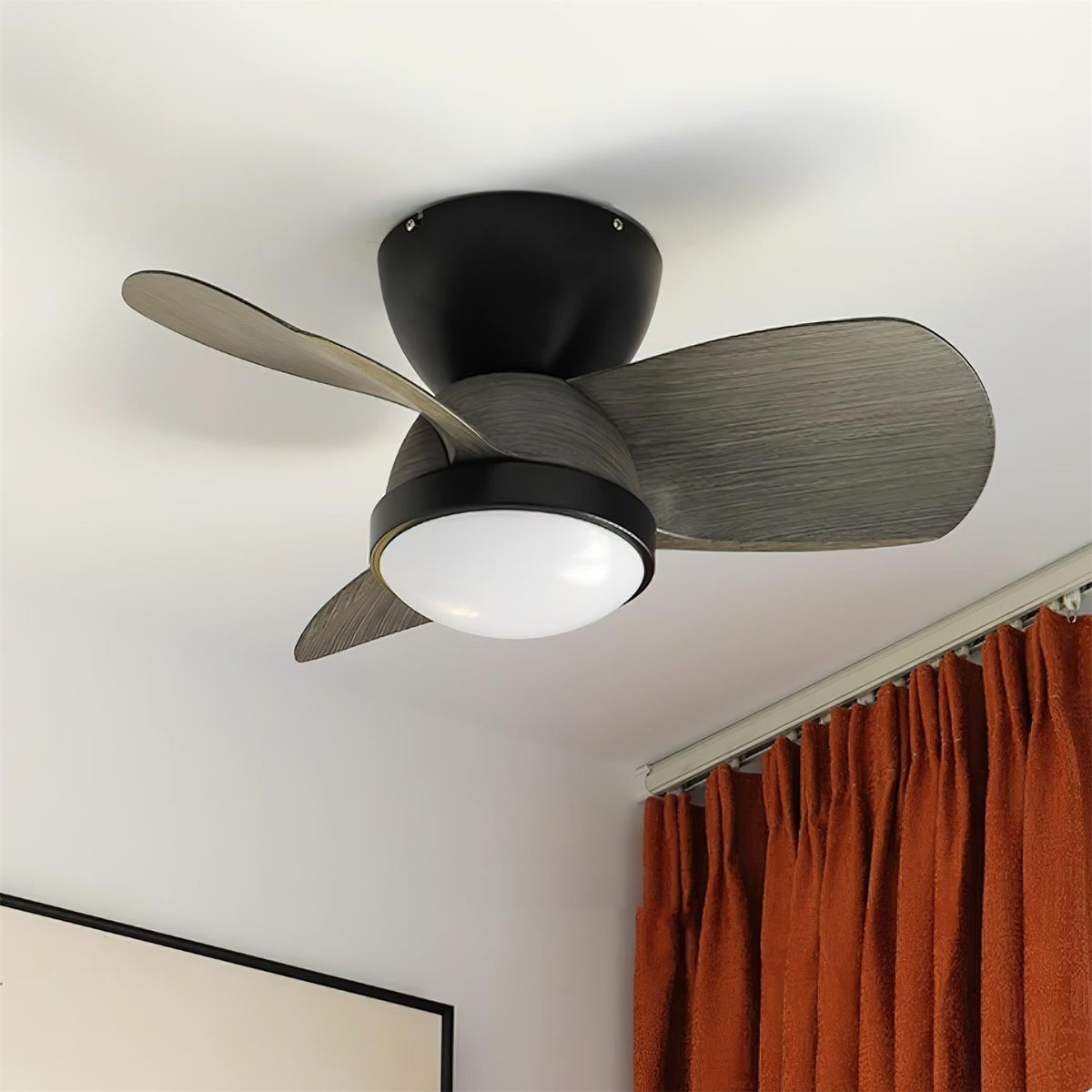 Rinerel Modern Wood Ceiling Fan Light
