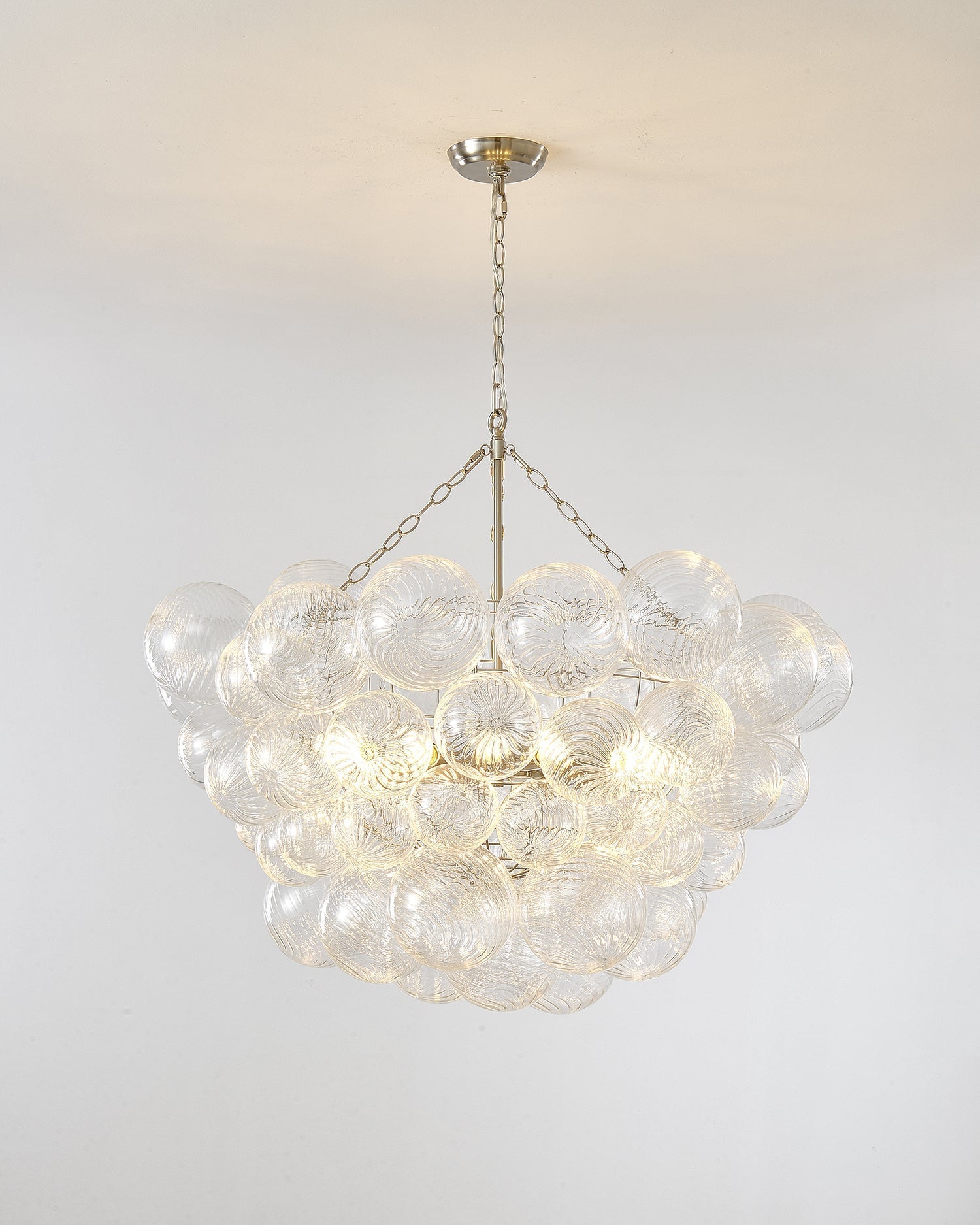 Talia Chandelier Glass Sphere Cascade - Neutral Decor
