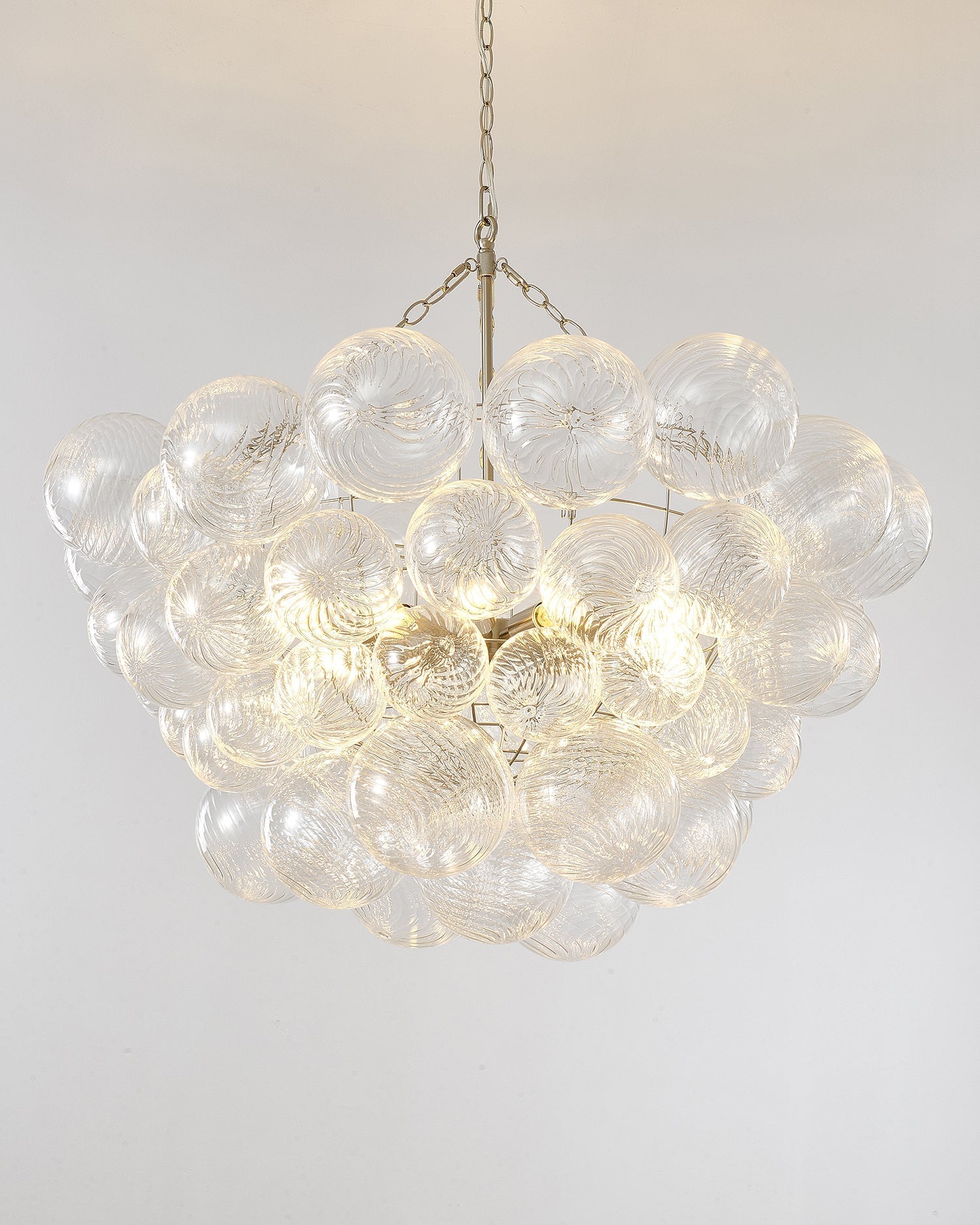 Talia Chandelier Glass Sphere Cascade - Neutral Decor