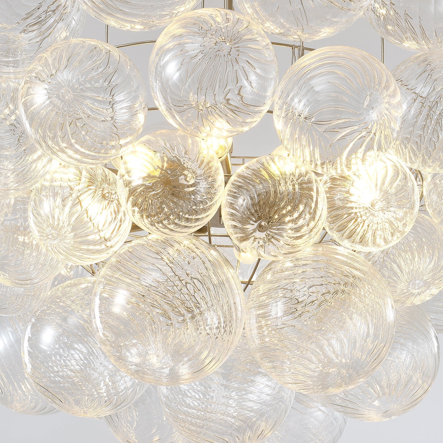 Talia Chandelier Glass Sphere Cascade - Neutral Decor