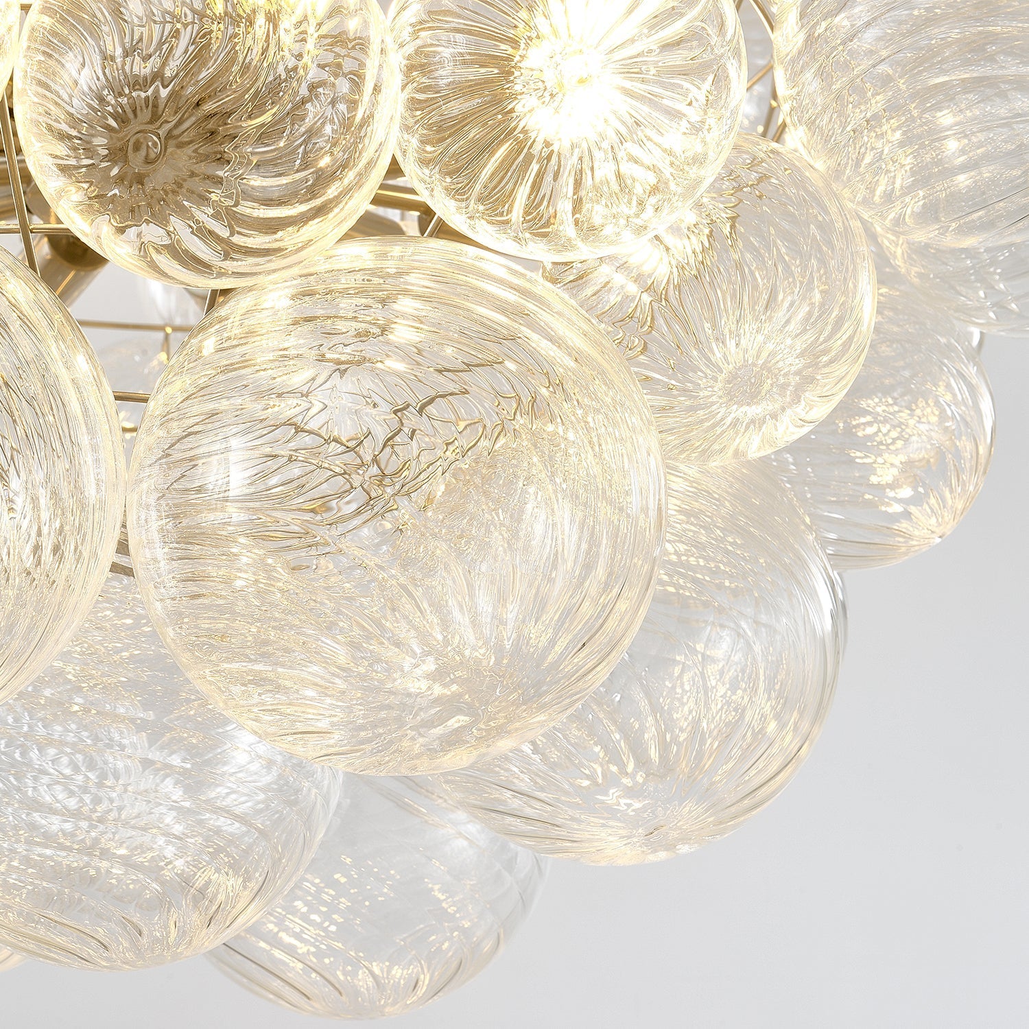 Talia Chandelier Glass Sphere Cascade - Neutral Decor