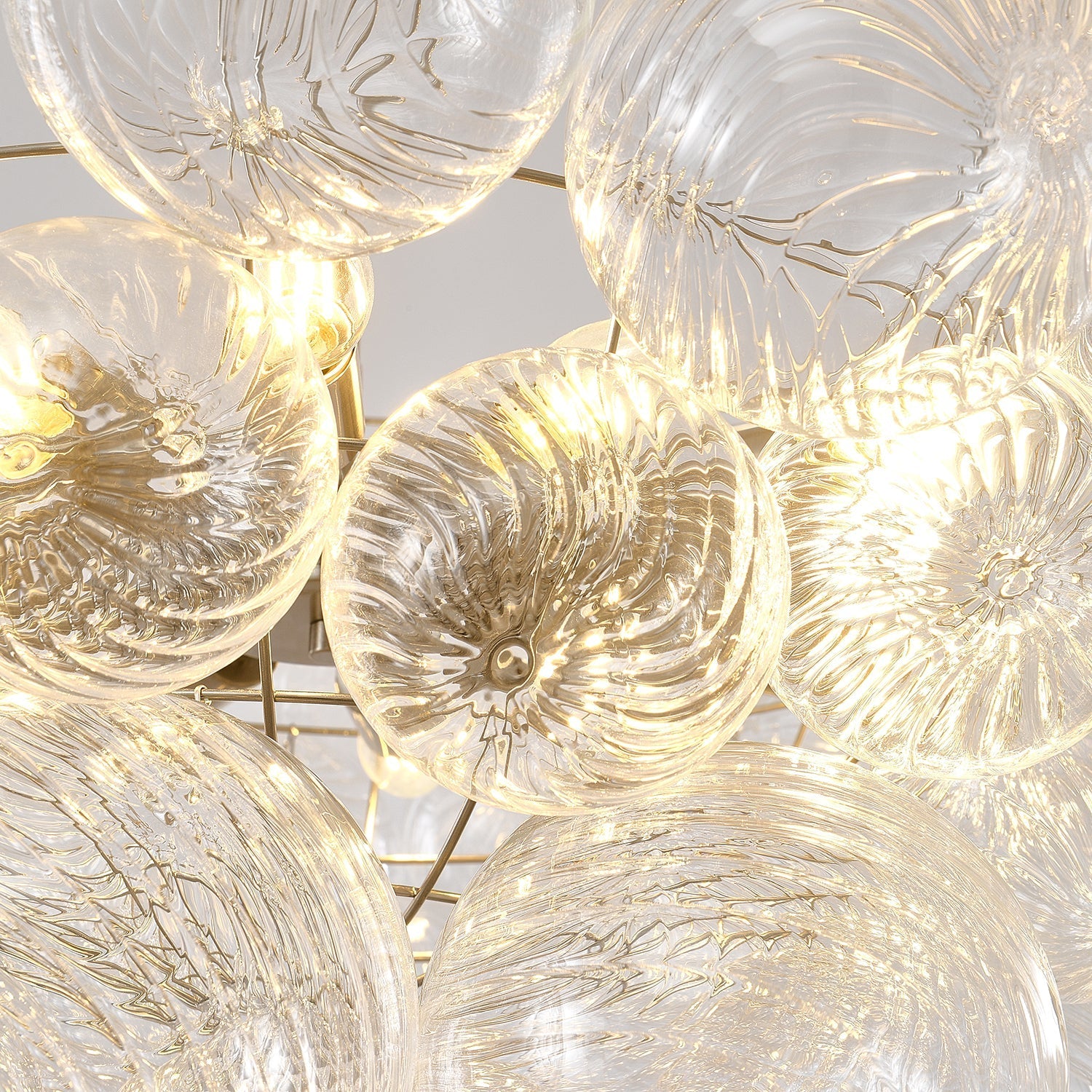 Talia Chandelier Glass Sphere Cascade - Neutral Decor