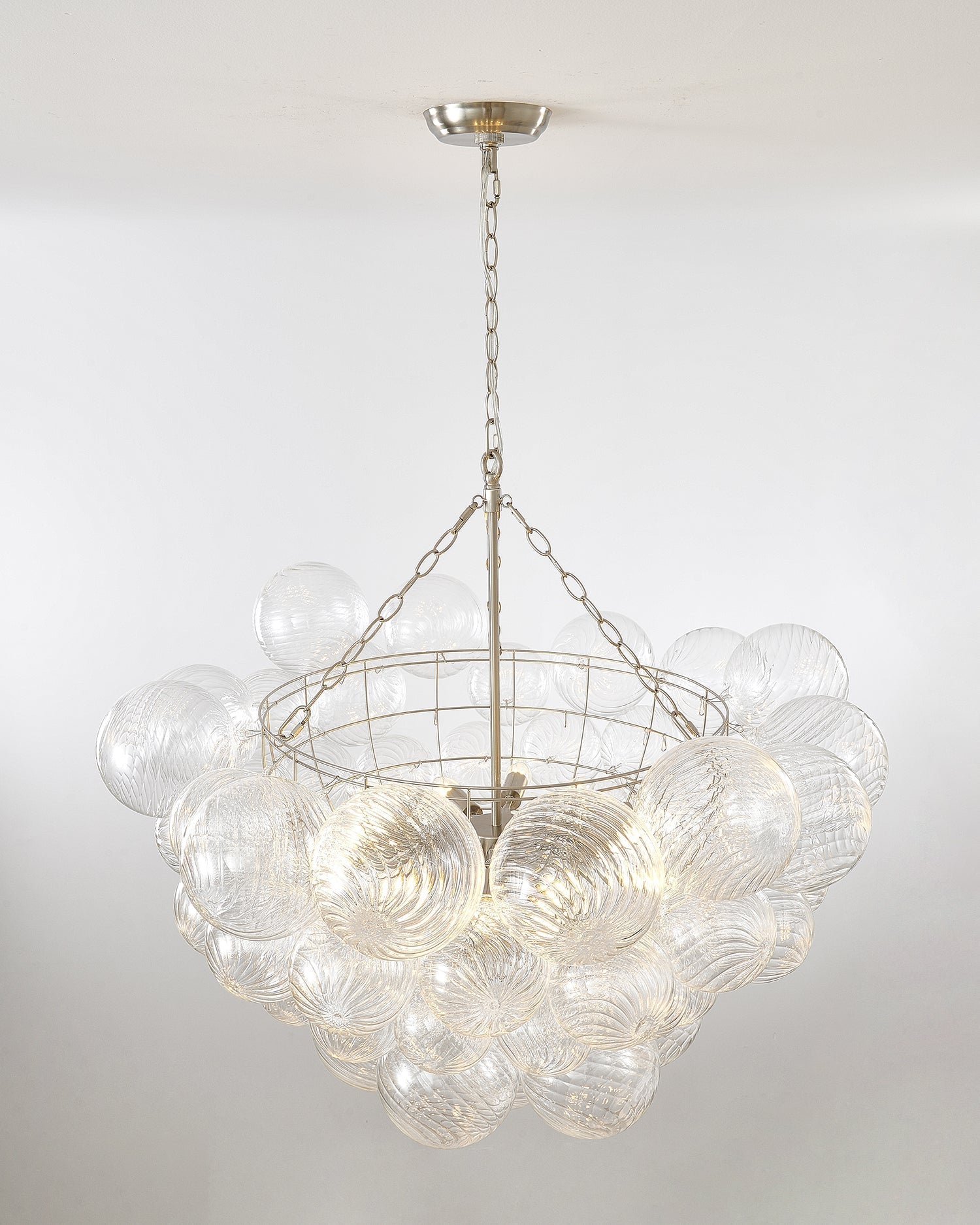 Talia Chandelier Glass Sphere Cascade - Neutral Decor