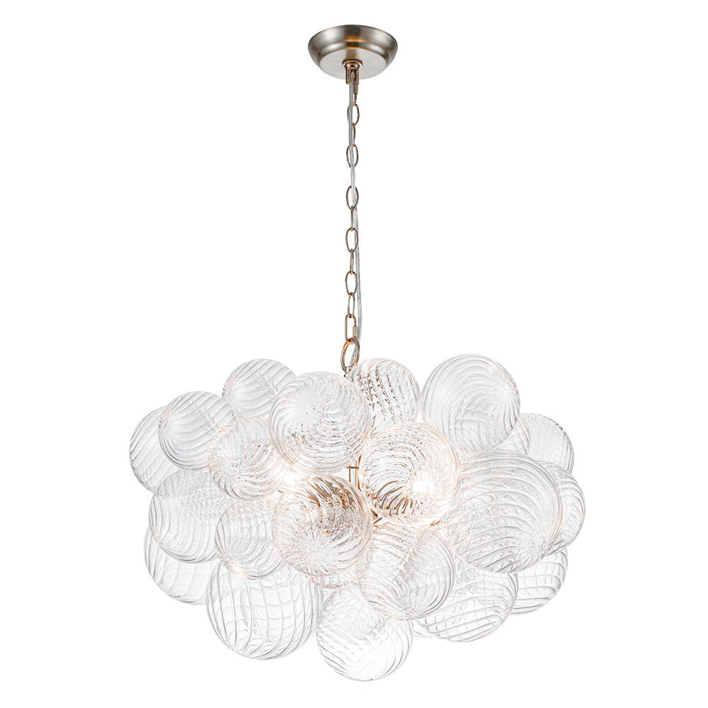 Talia Chandelier Glass Sphere Cascade - Neutral Decor
