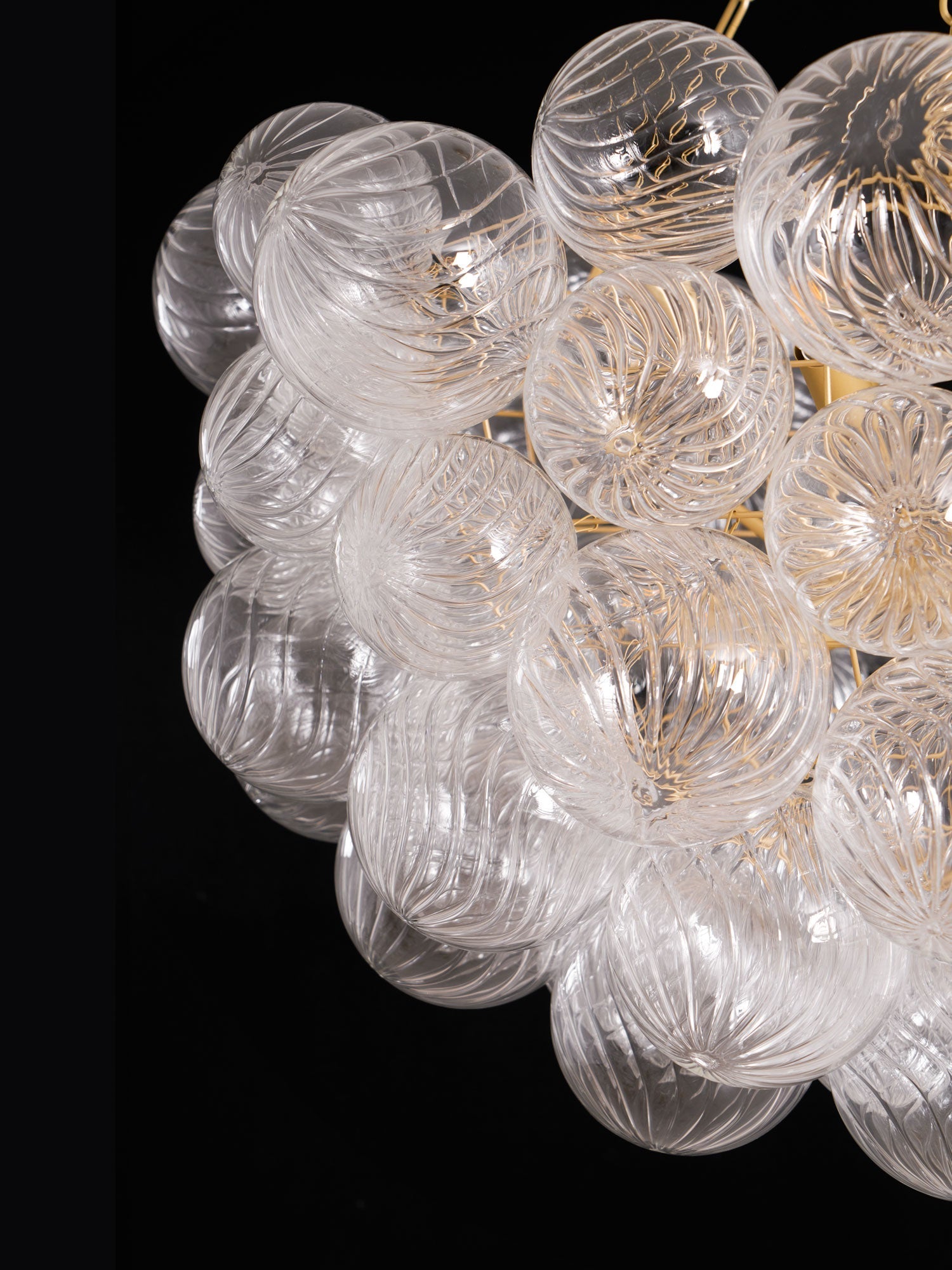 Talia Chandelier Glass Sphere Cascade - Neutral Decor
