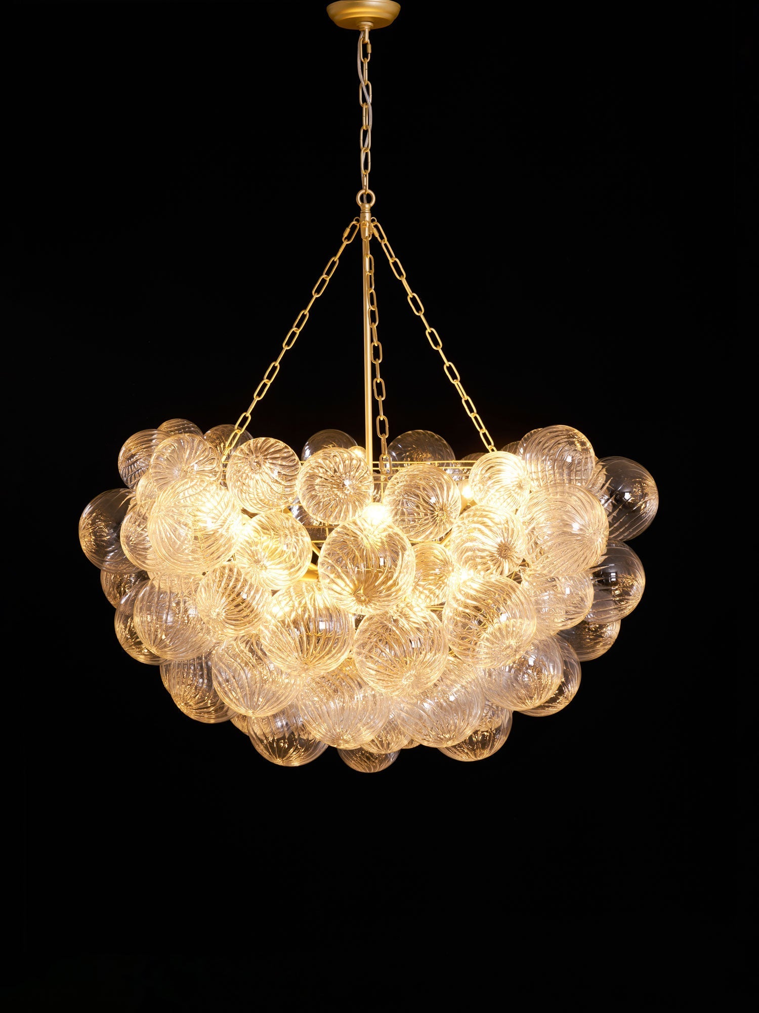 Talia Chandelier Glass Sphere Cascade - Neutral Decor