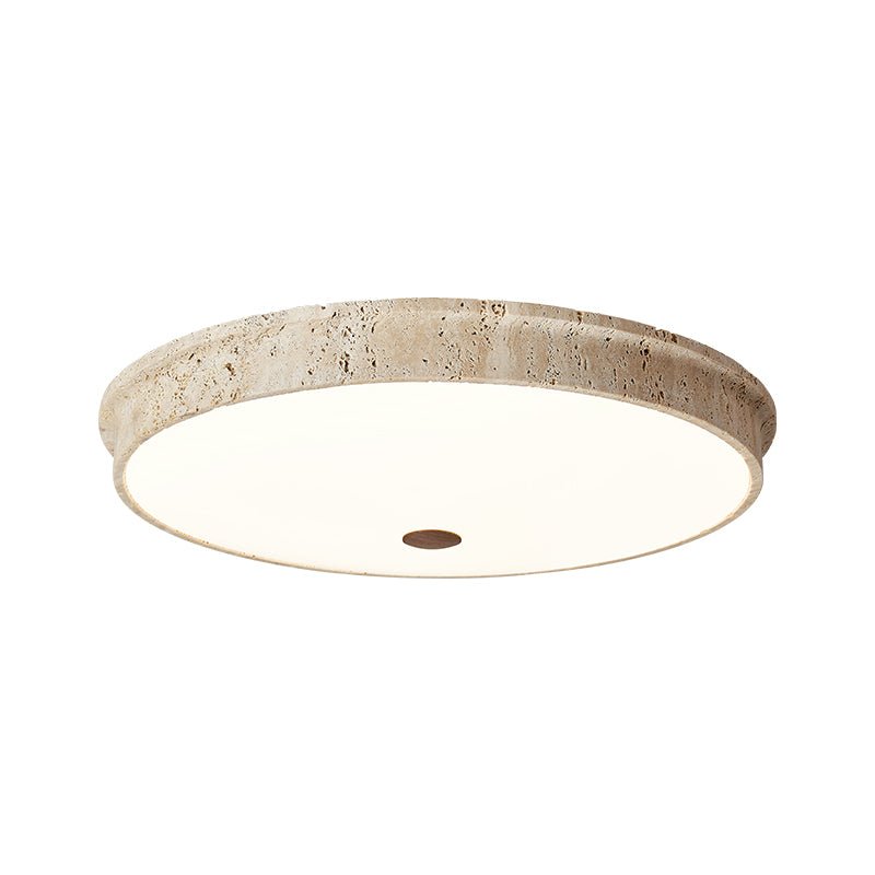Seriraine Disc Yellow Travertine Ceiling Lamp