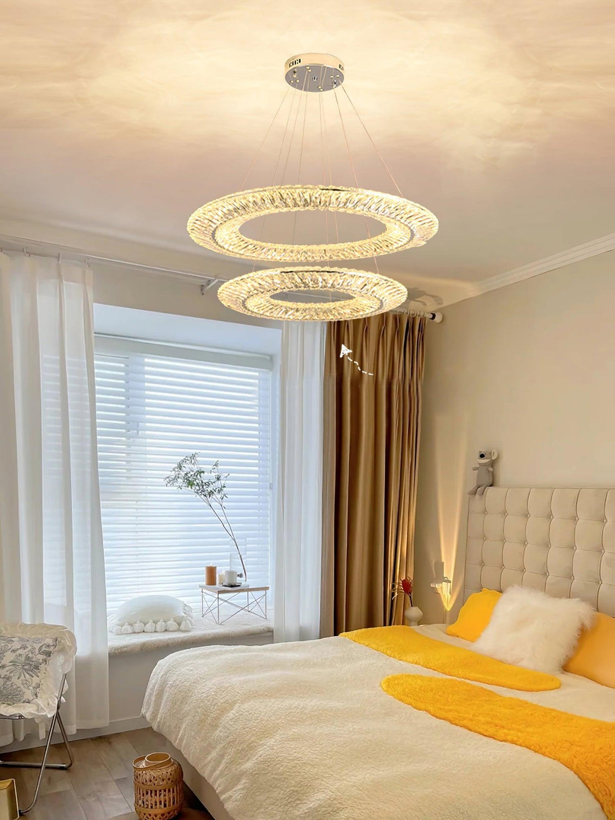 Tev Chandelier Geometric Crystal LED Elegant