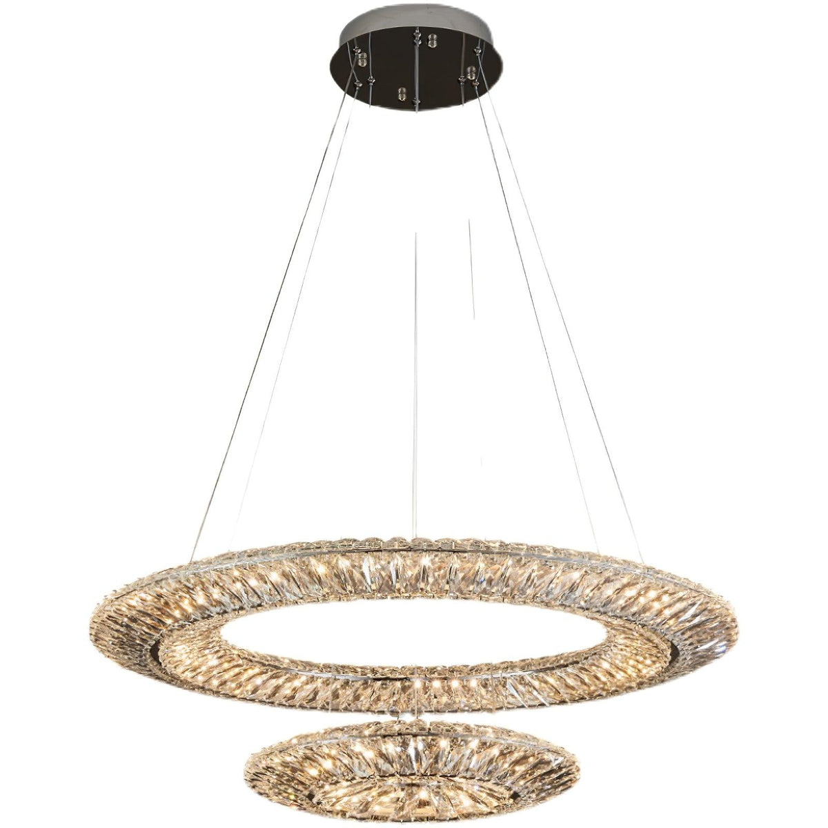 Tev Chandelier Geometric Crystal LED Elegant