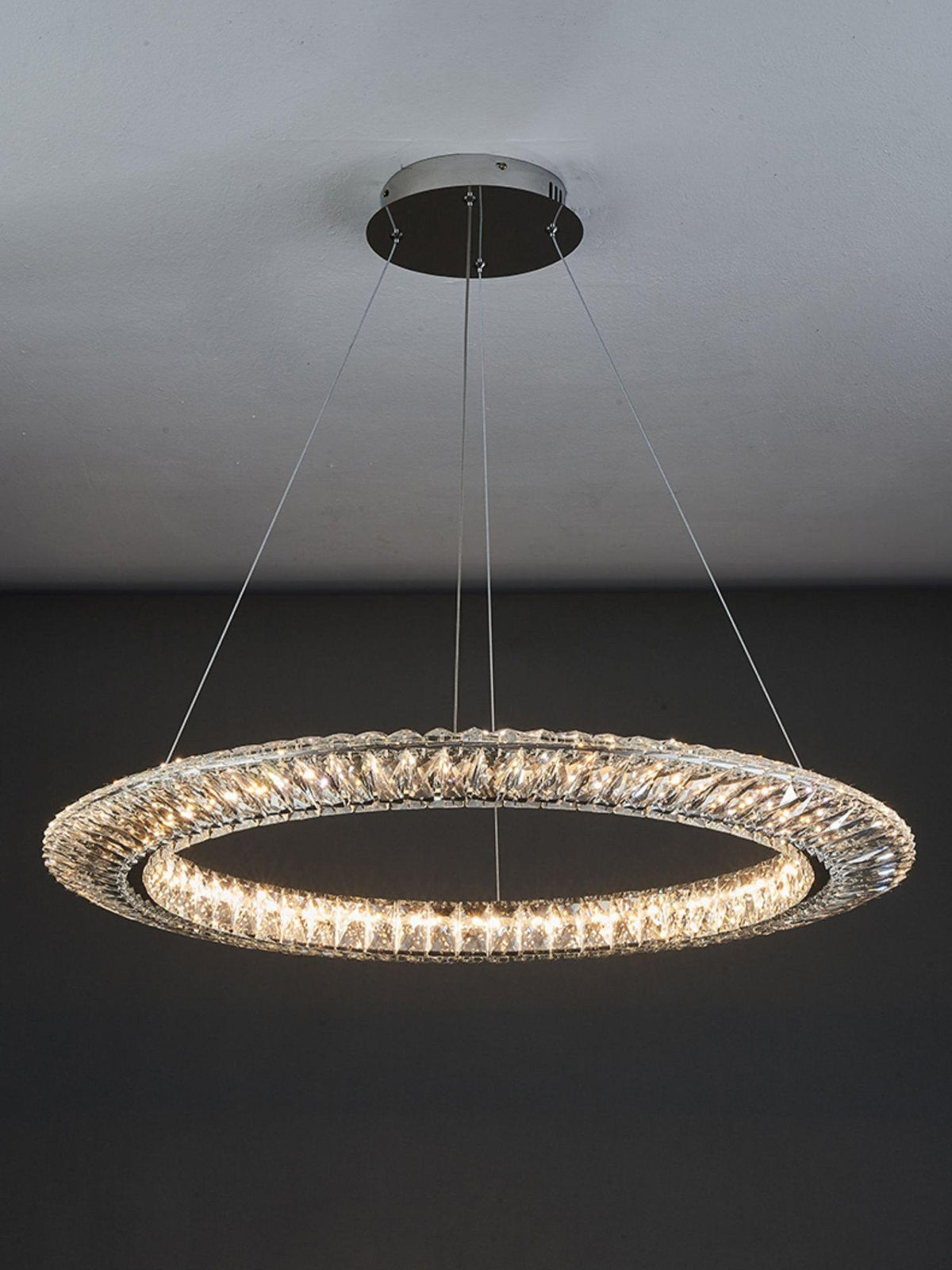 Tev Chandelier Geometric Crystal LED Elegant
