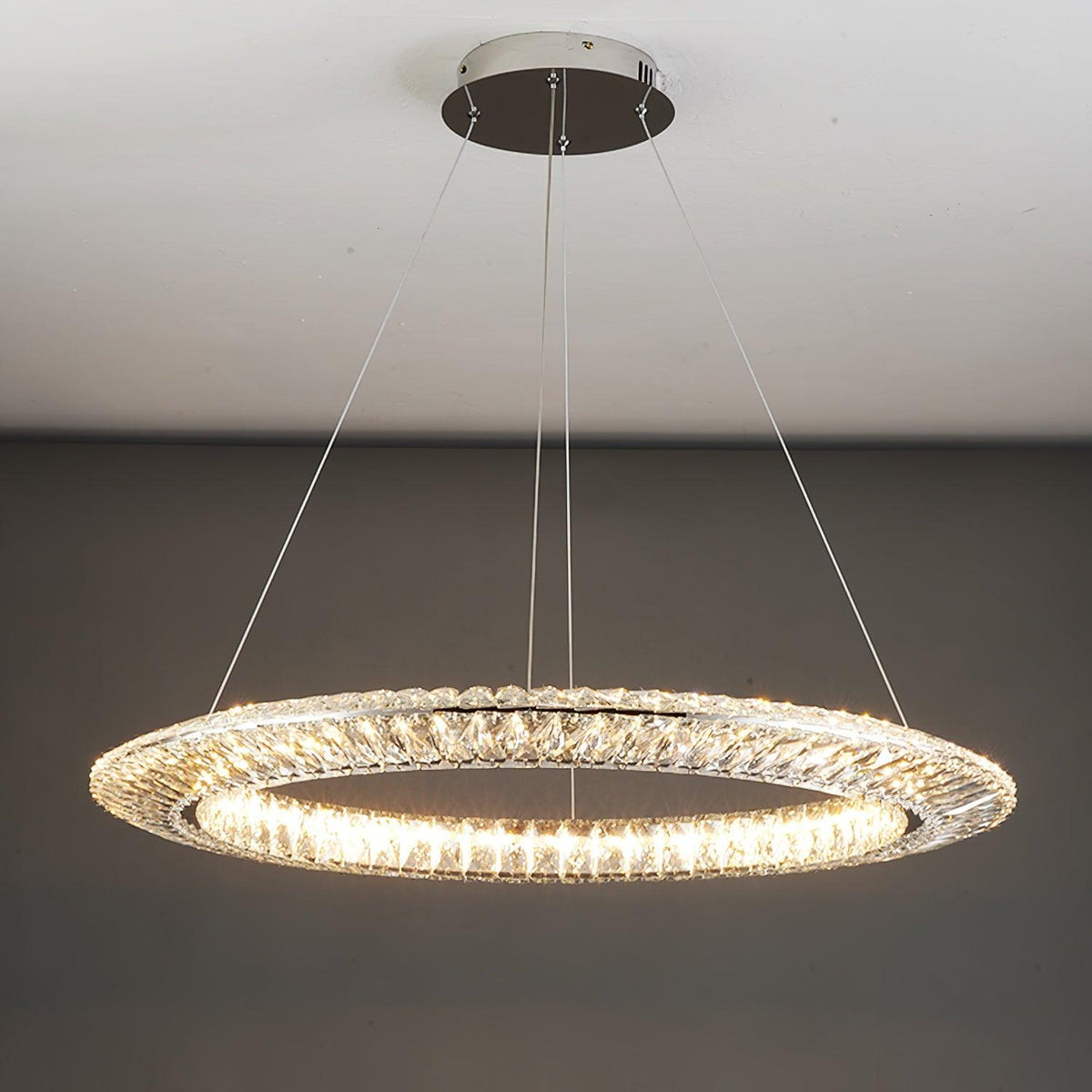 Tev Chandelier Geometric Crystal LED Elegant