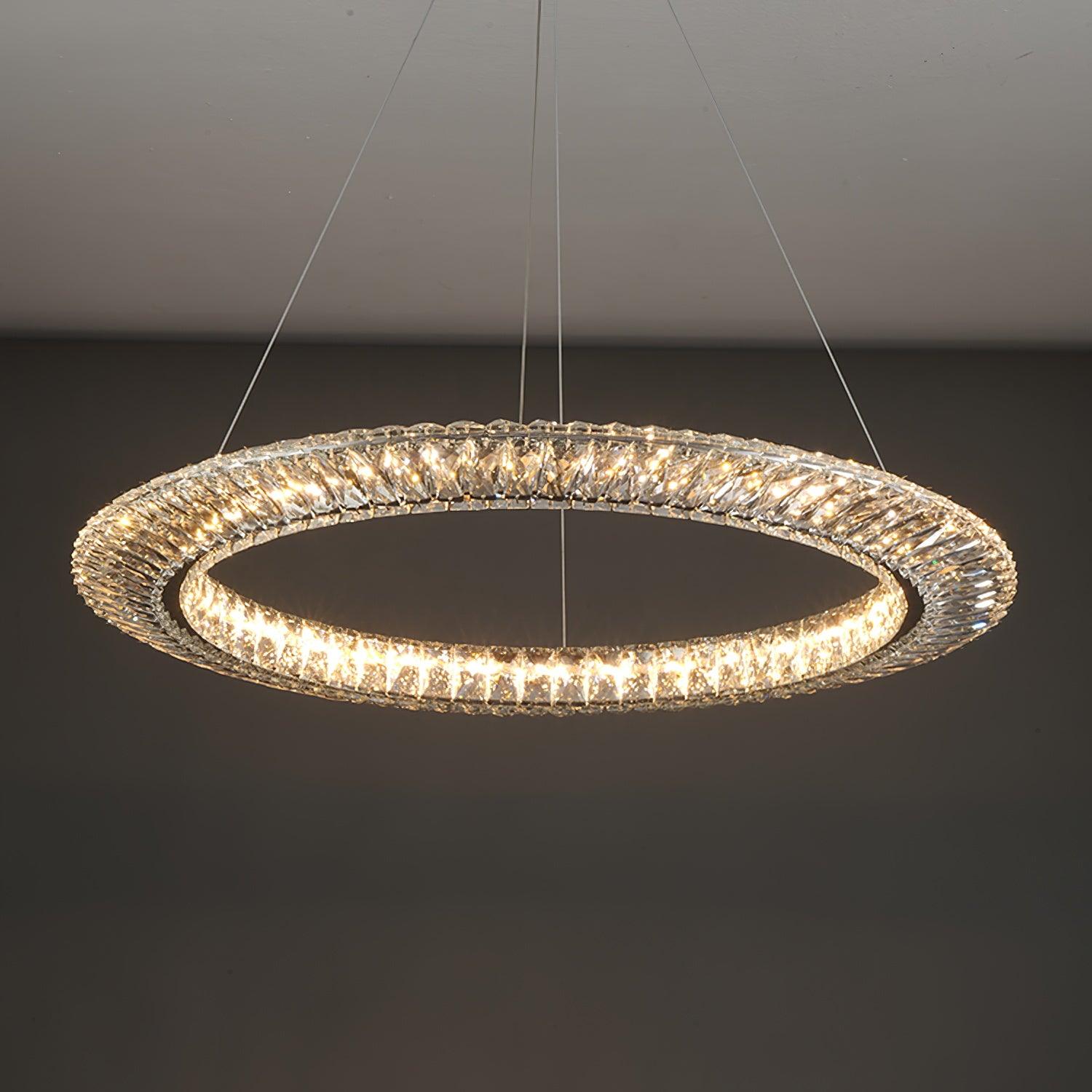 Tev Chandelier Geometric Crystal LED Elegant