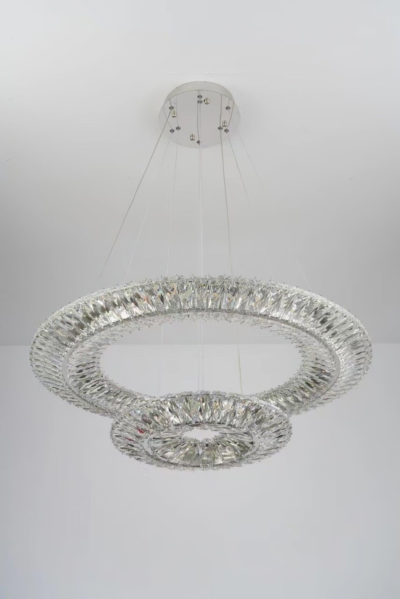 Tev Chandelier Geometric Crystal LED Elegant