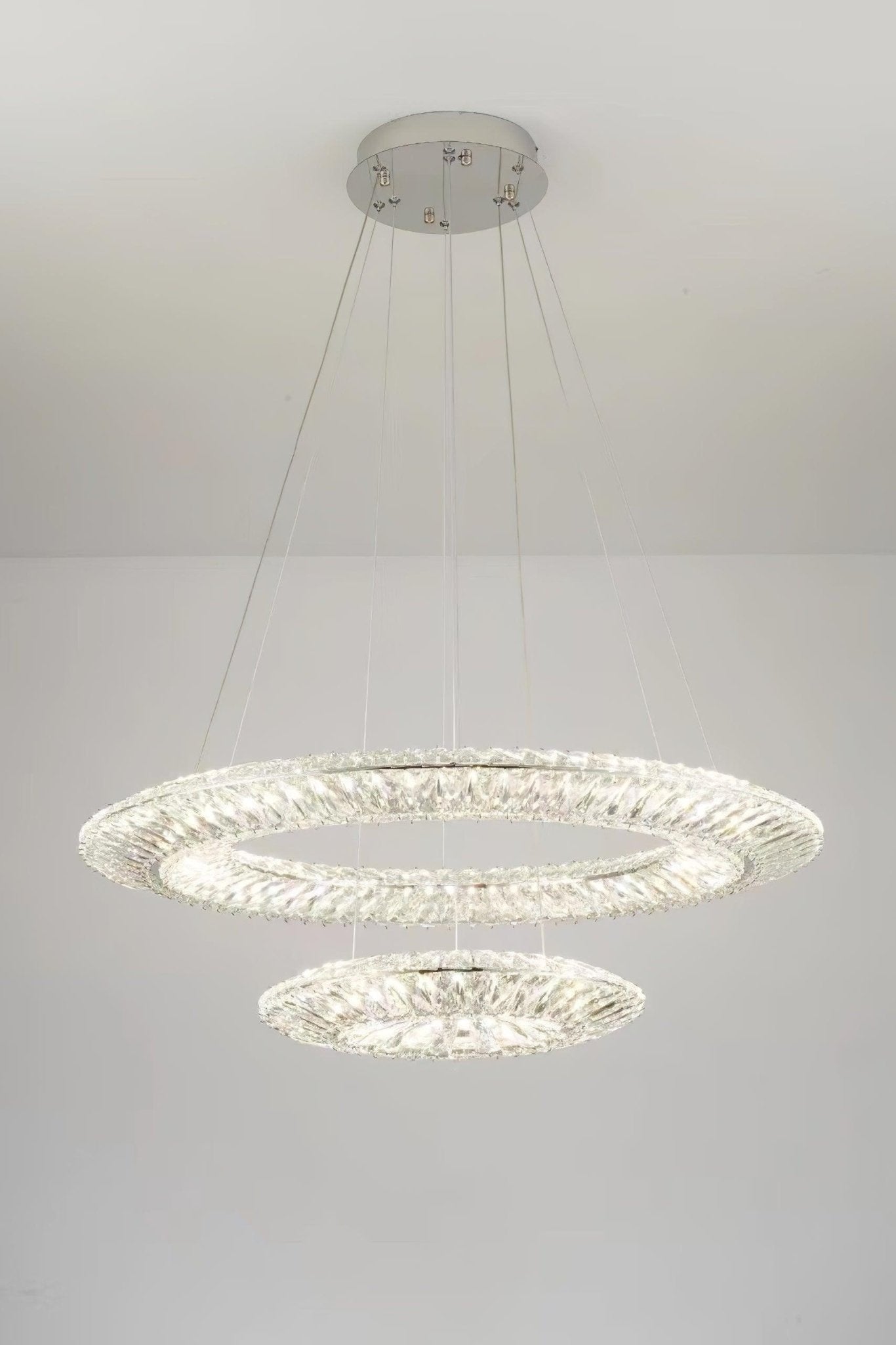 Tev Chandelier Geometric Crystal LED Elegant