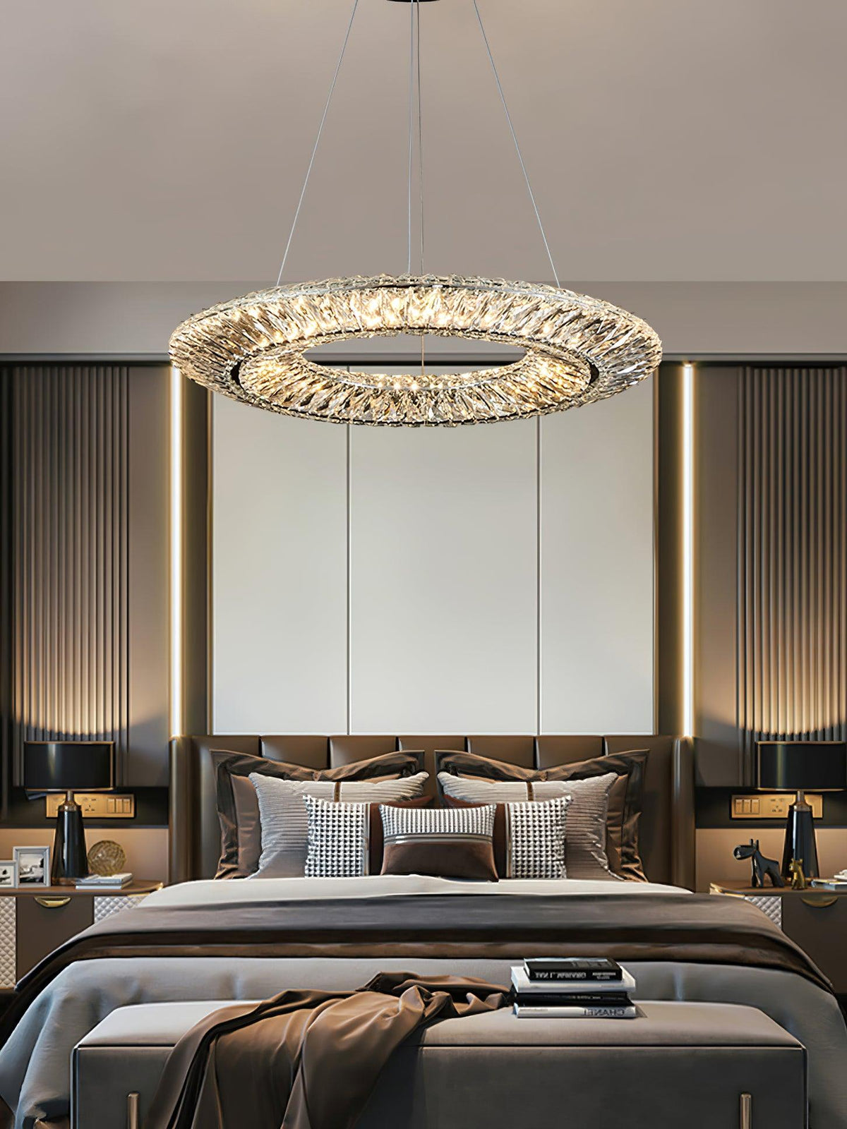 Tev Chandelier Geometric Crystal LED Elegant