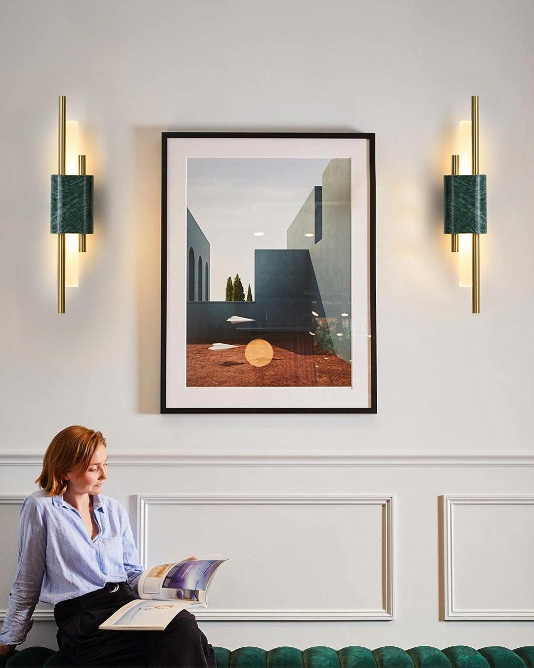 Evely Premium Nordic Art Plug In Marble Wall Light