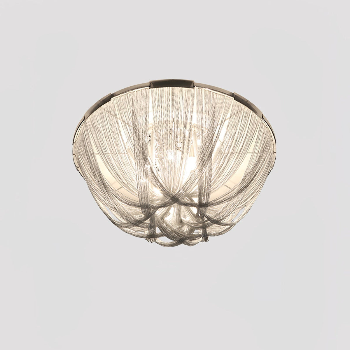Talj Ceiling Light Tassel Aluminum Chain Nickel Frame