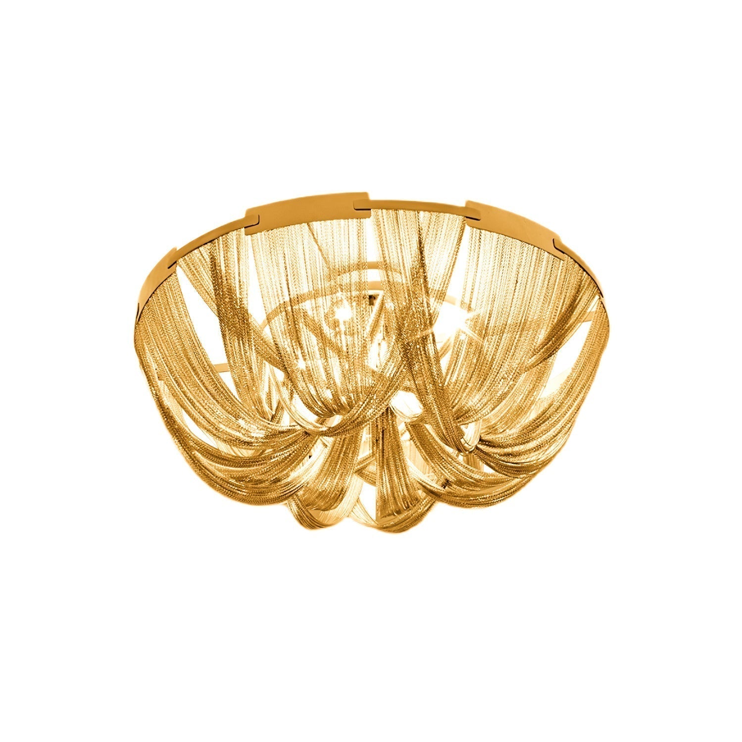 Talj Ceiling Light Tassel Aluminum Chain Nickel Frame
