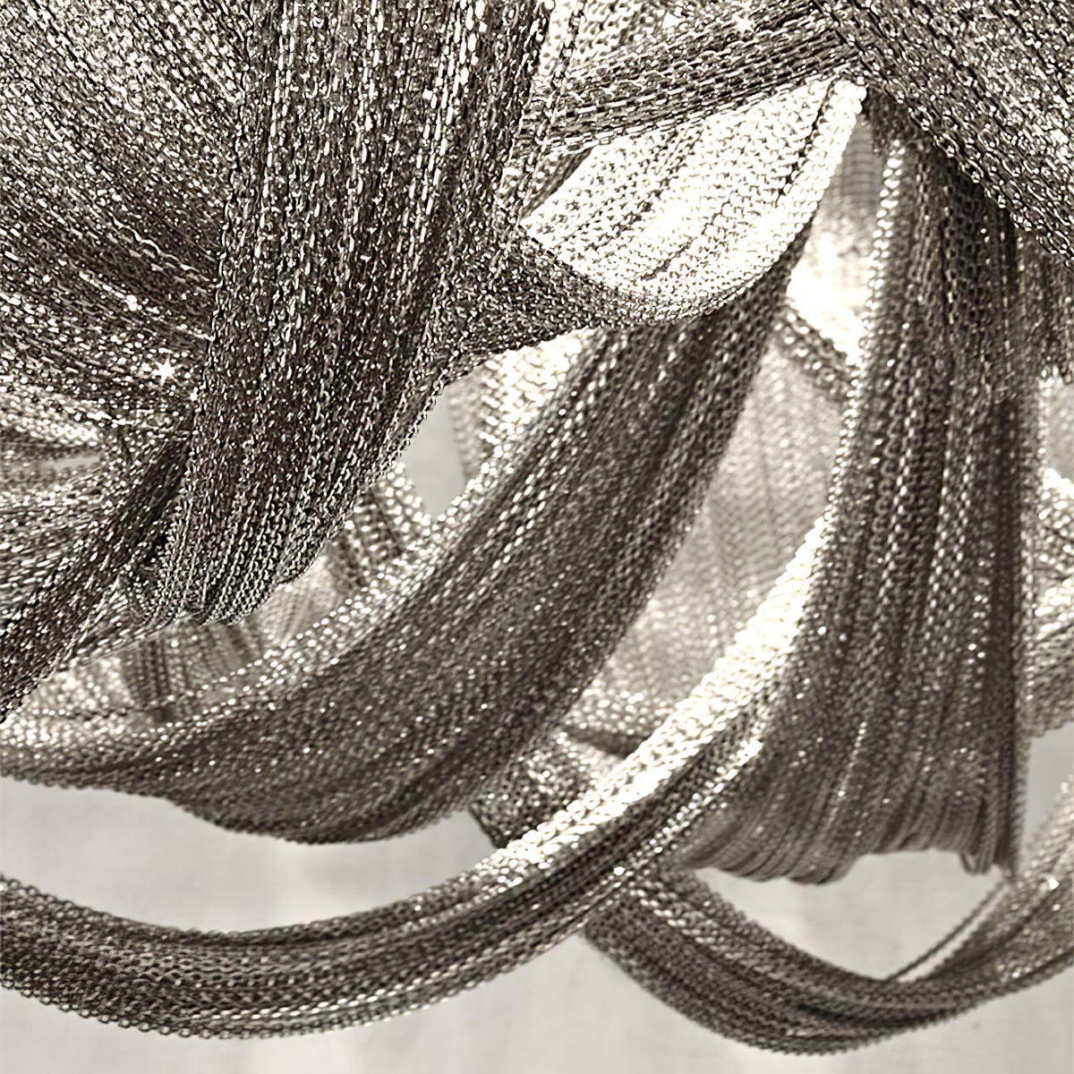 Talj Ceiling Light Tassel Aluminum Chain Nickel Frame