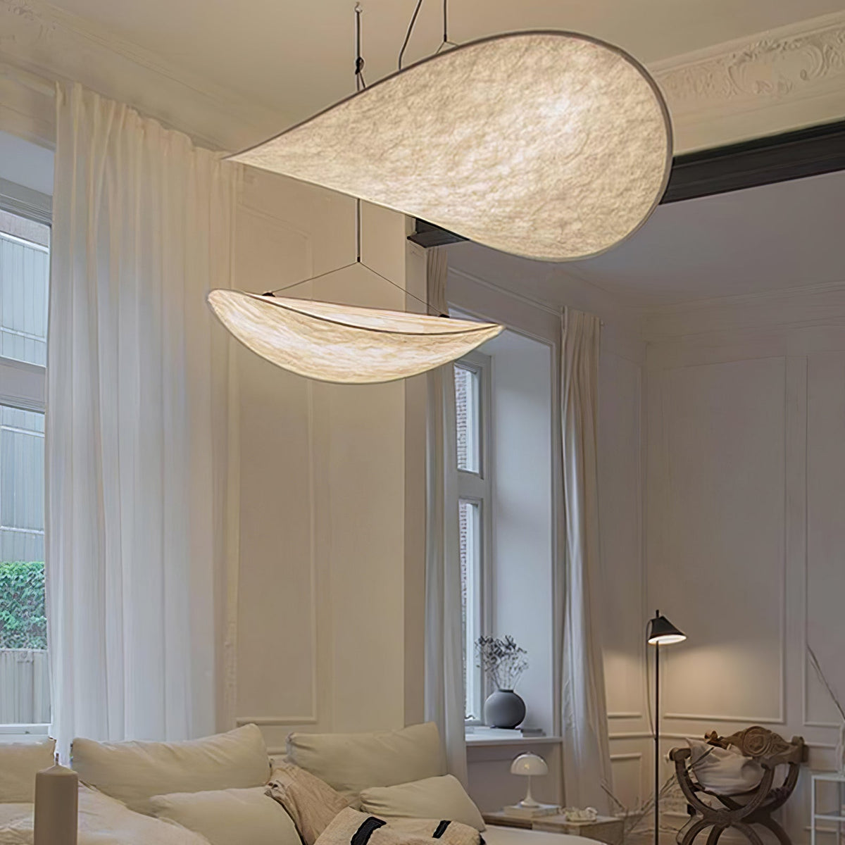 Luminette Minimalist Silk Pendant Light