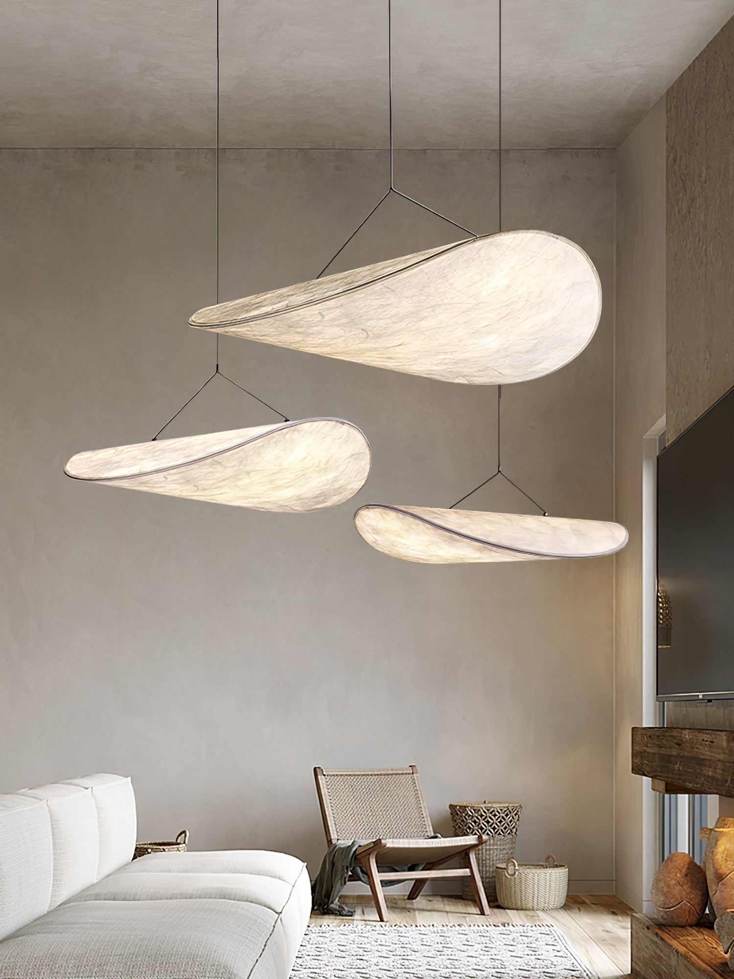 Luminette Minimalist Silk Pendant Light
