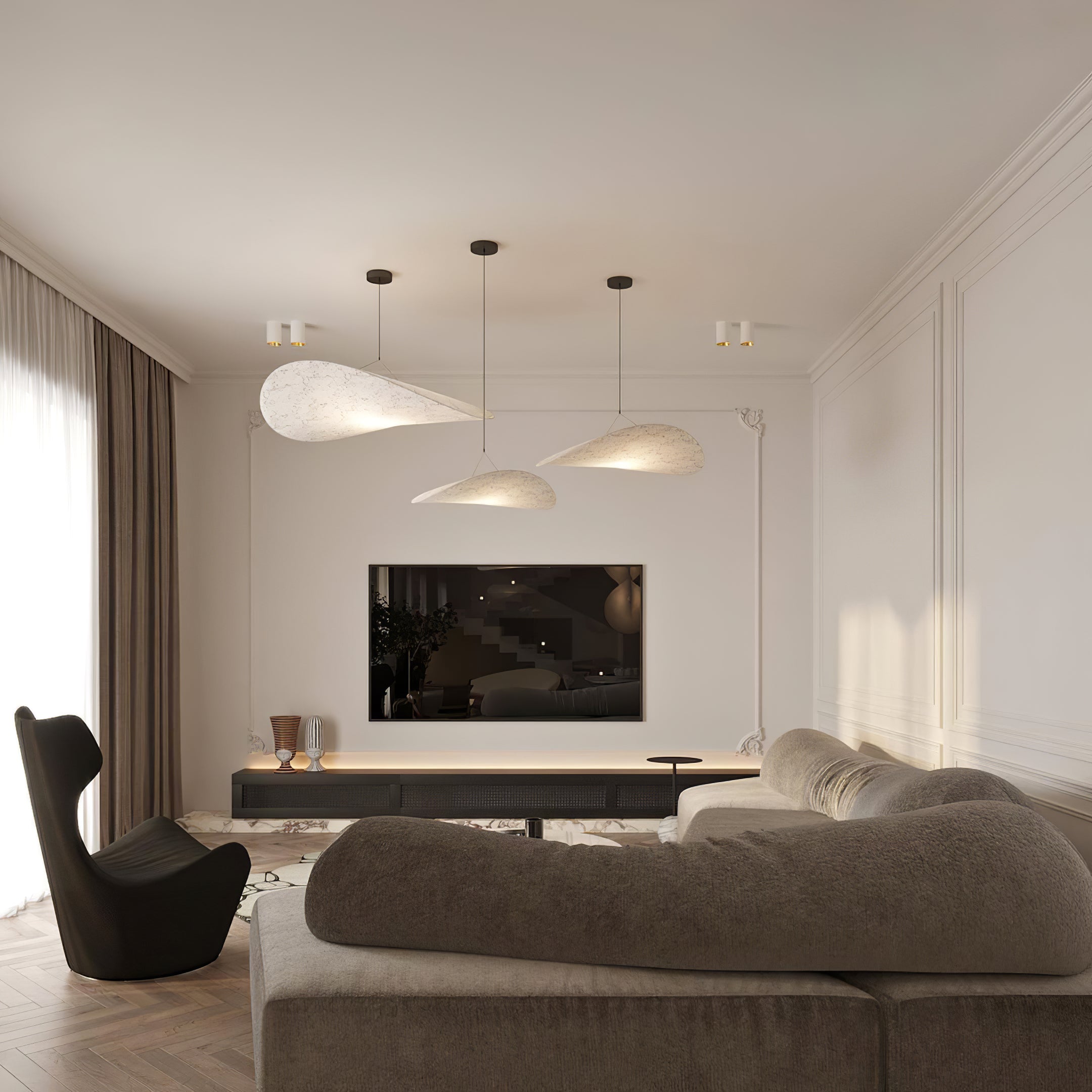 Luminette Minimalist Silk Pendant Light