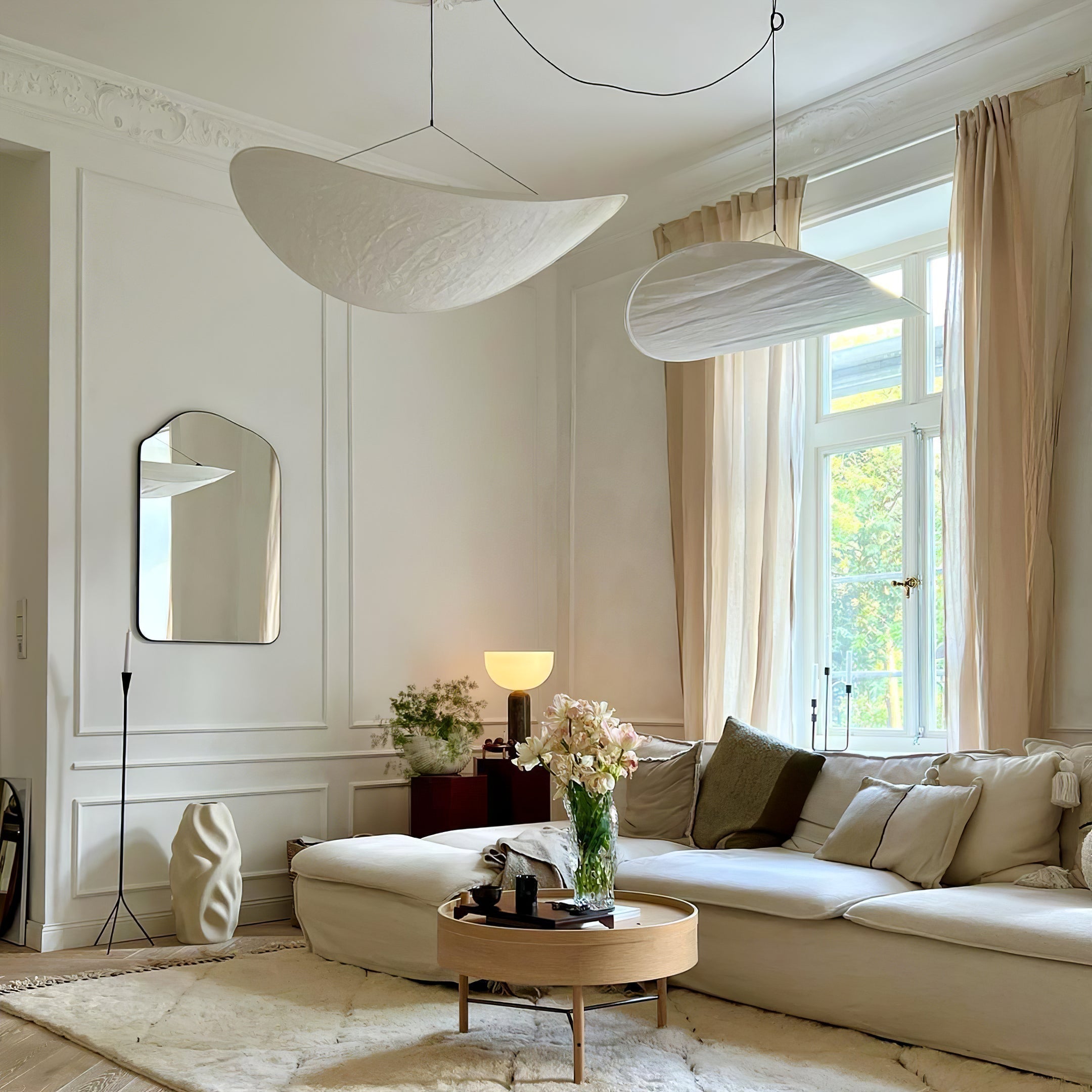 Luminette Minimalist Silk Pendant Light