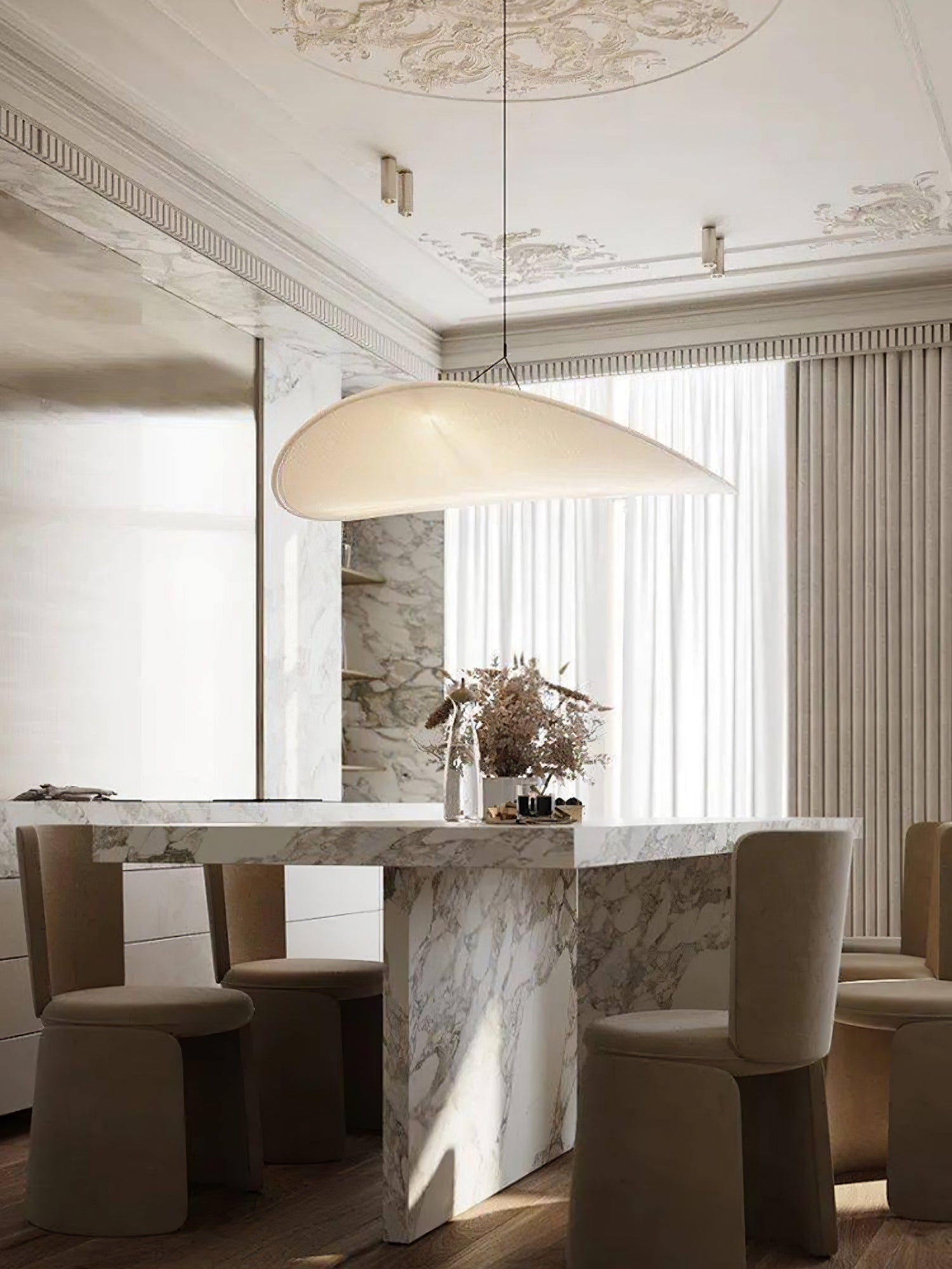 Luminette Minimalist Silk Pendant Light