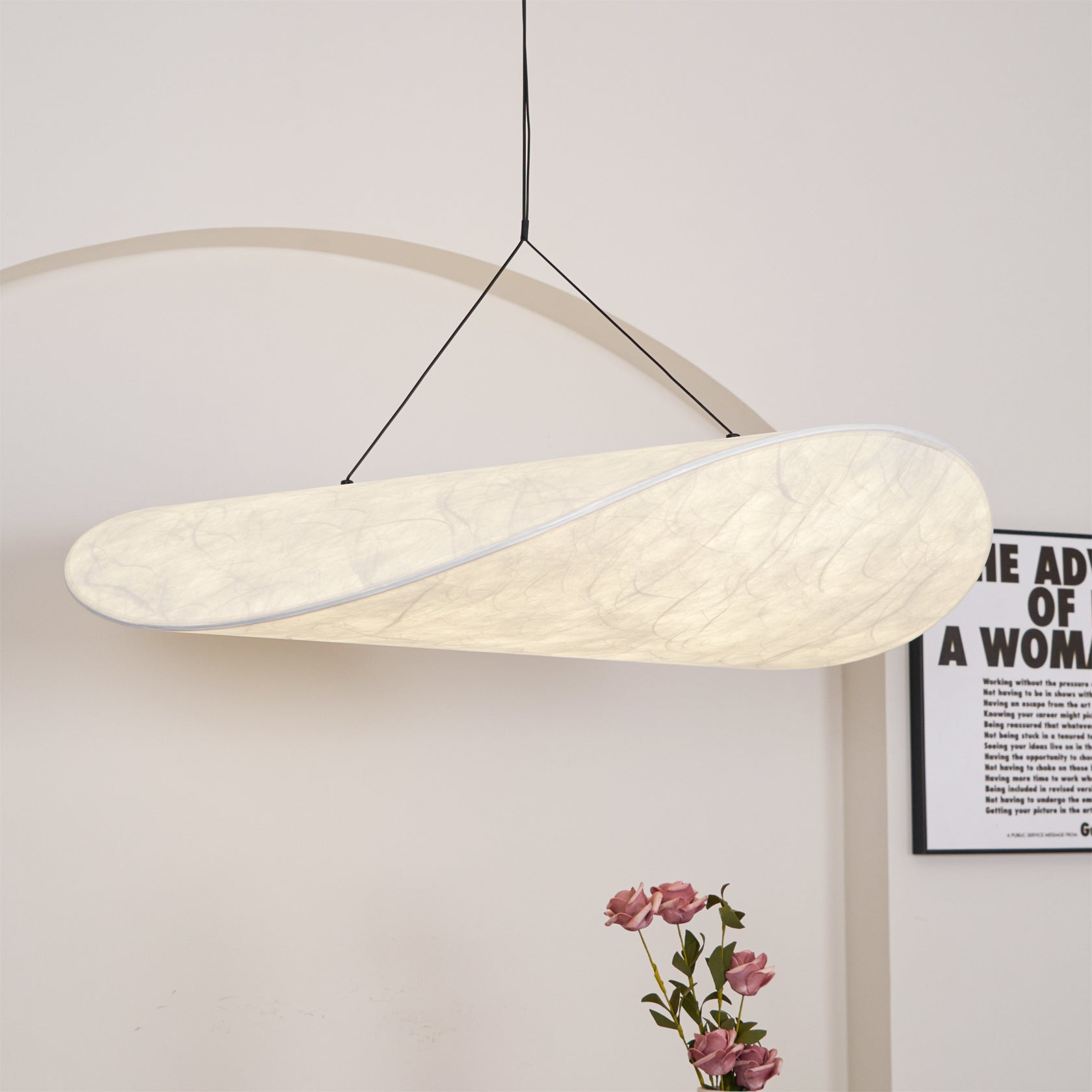 Luminette Minimalist Silk Pendant Light