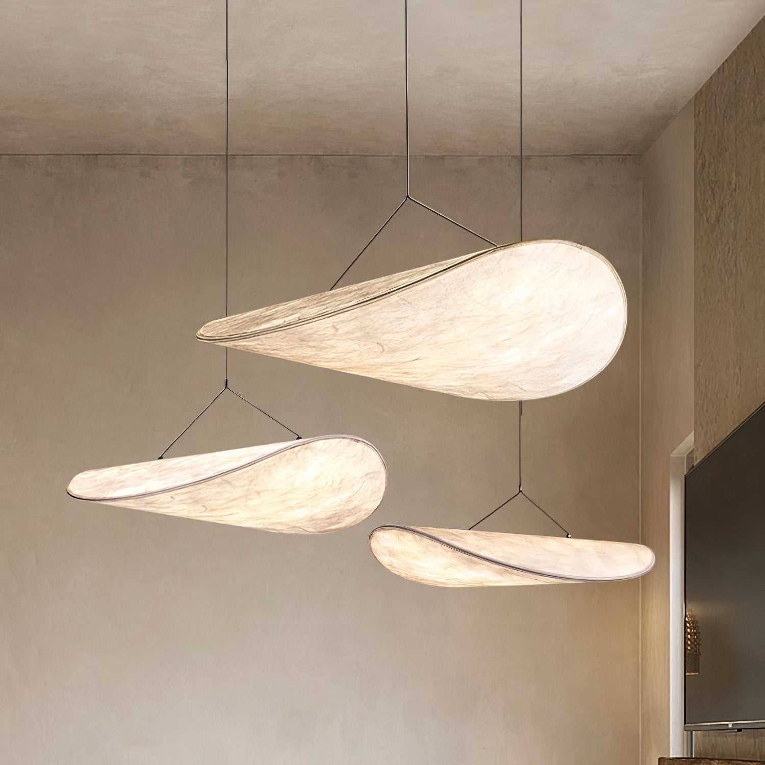 Luminette Minimalist Silk Pendant Light