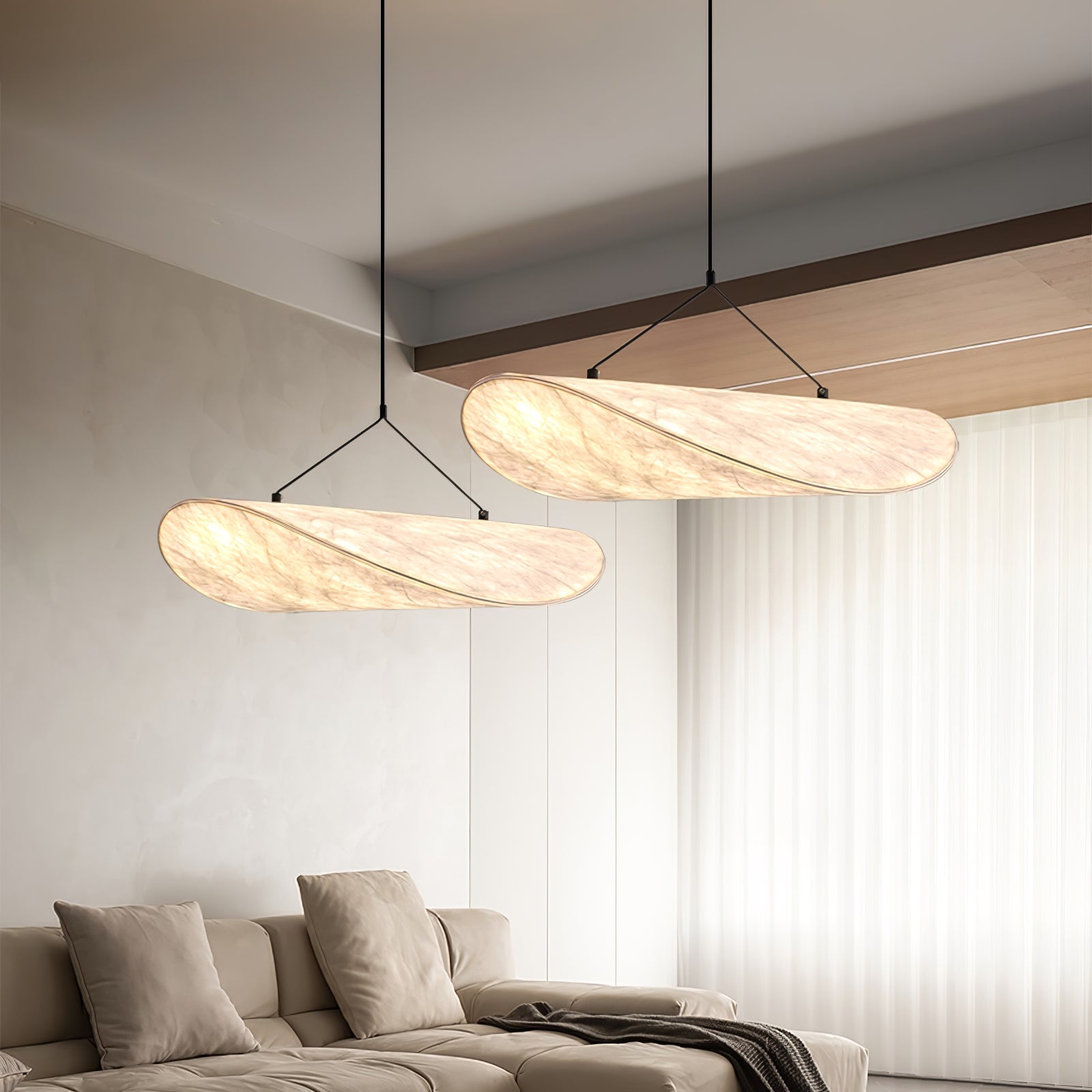 Luminette Minimalist Silk Pendant Light