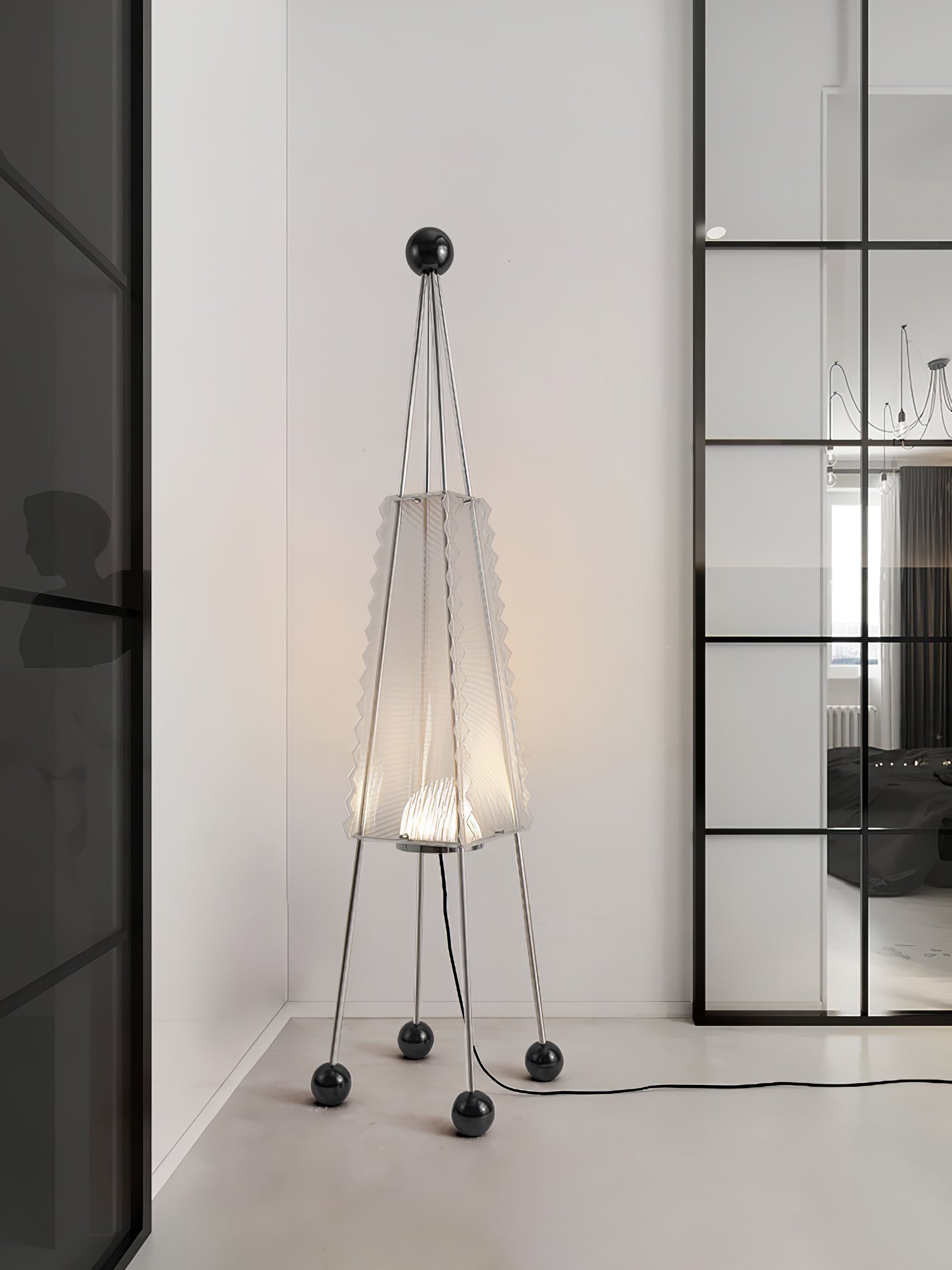 Tetra Industrial Acrylic Floor Lamp