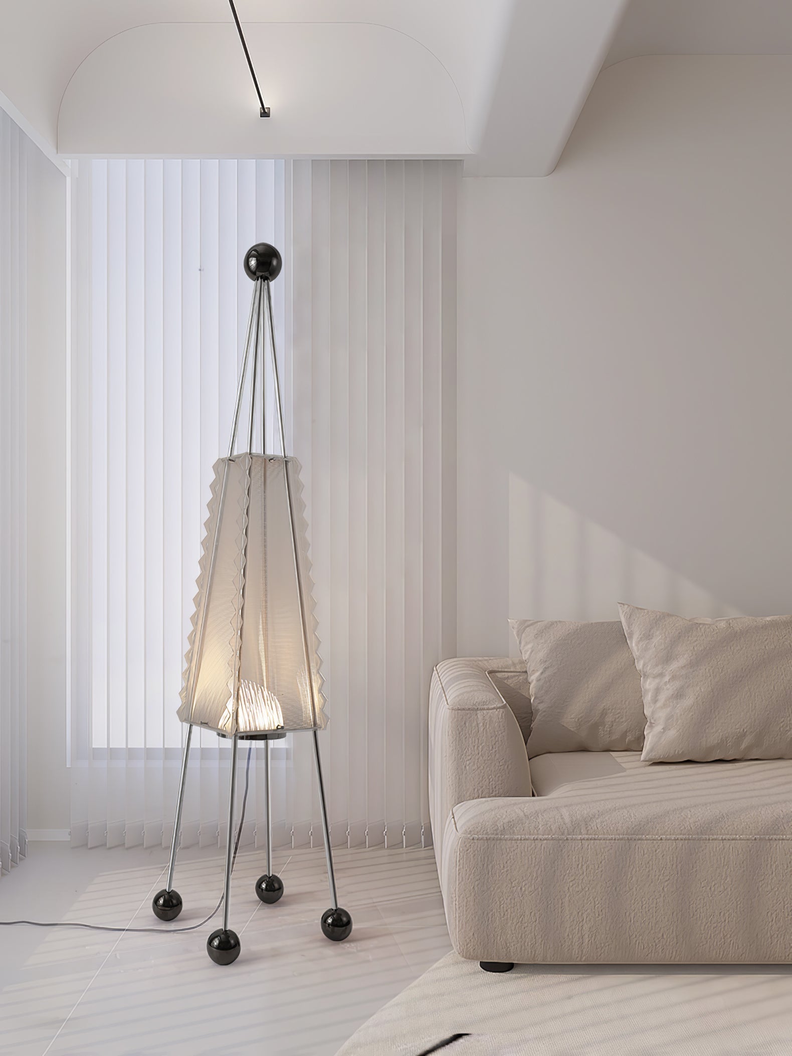 Tetra Industrial Acrylic Floor Lamp
