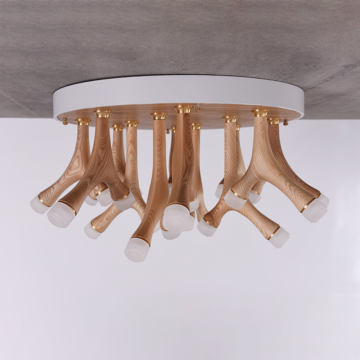 Vilorion Nature-Inspired Wood Ceiling Light