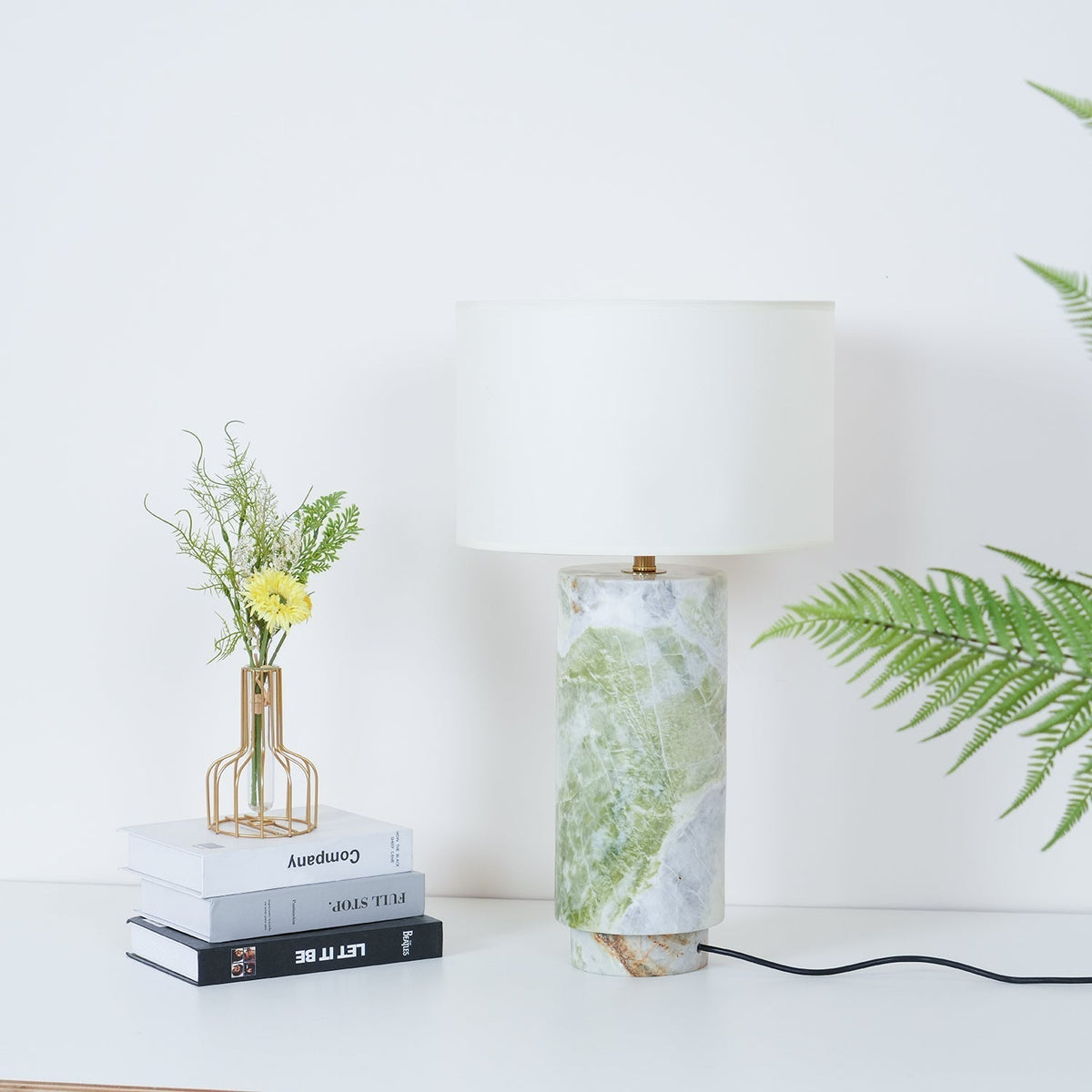 Xavi Marble Fabric Table Lamp