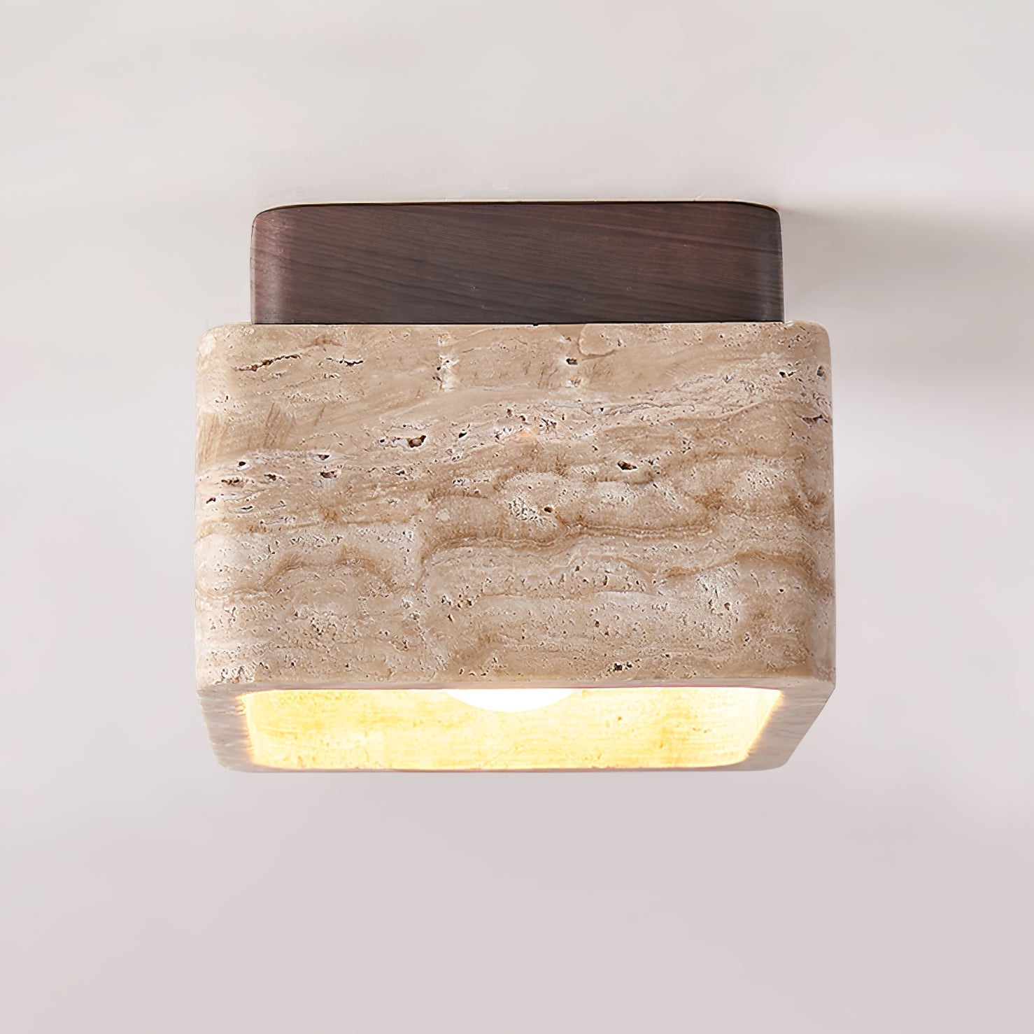 Alaearis Textured Travertine Ceiling Light - Neutral Decor
