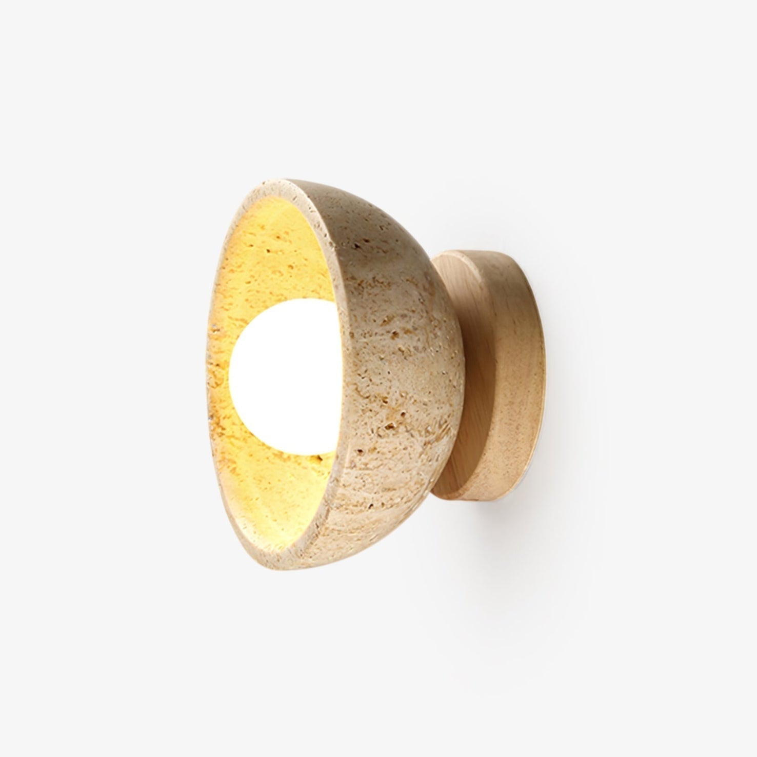 Nalen Half-Dome Travertine Wall Light