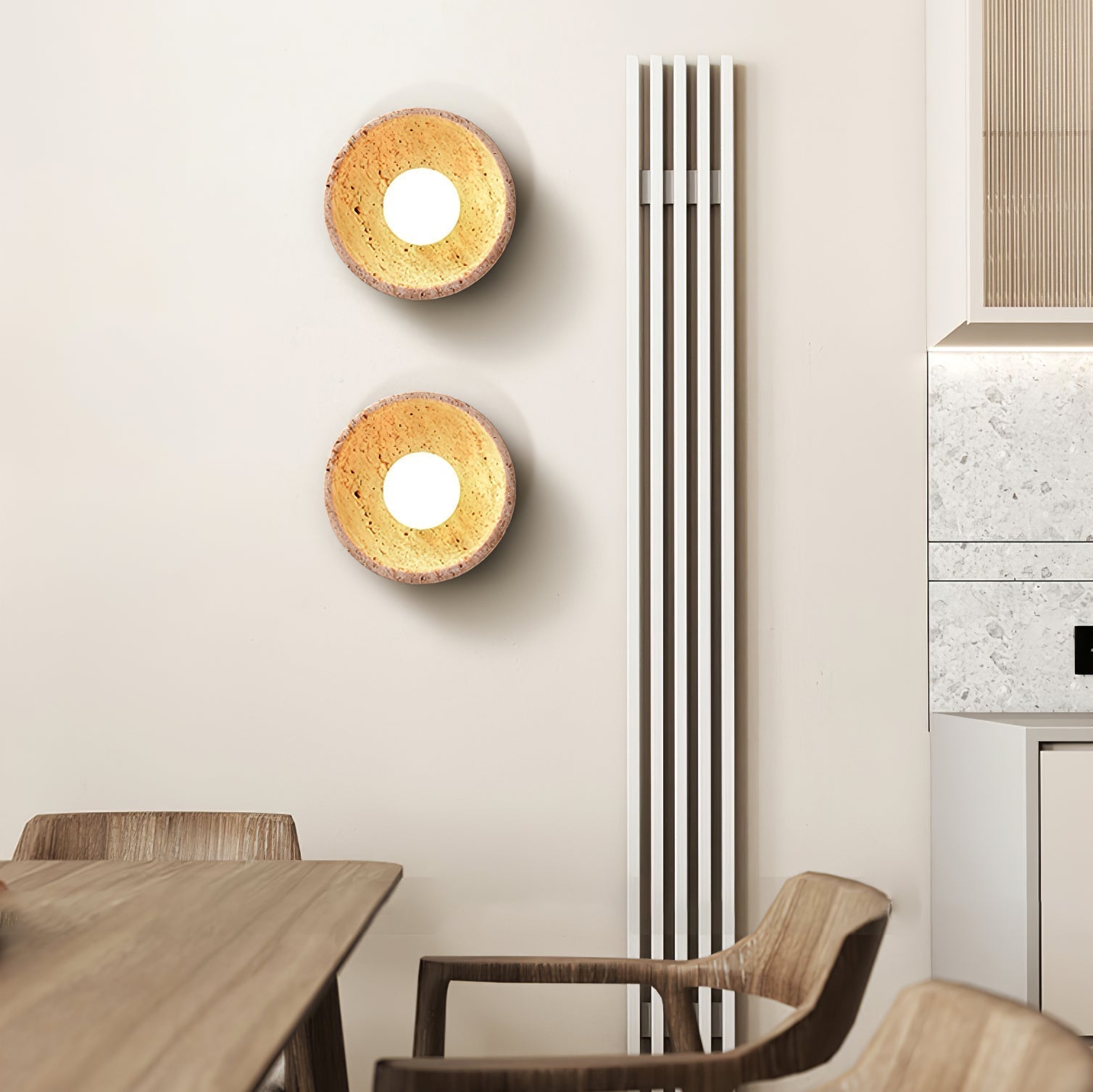 Nalen Half-Dome Travertine Wall Light