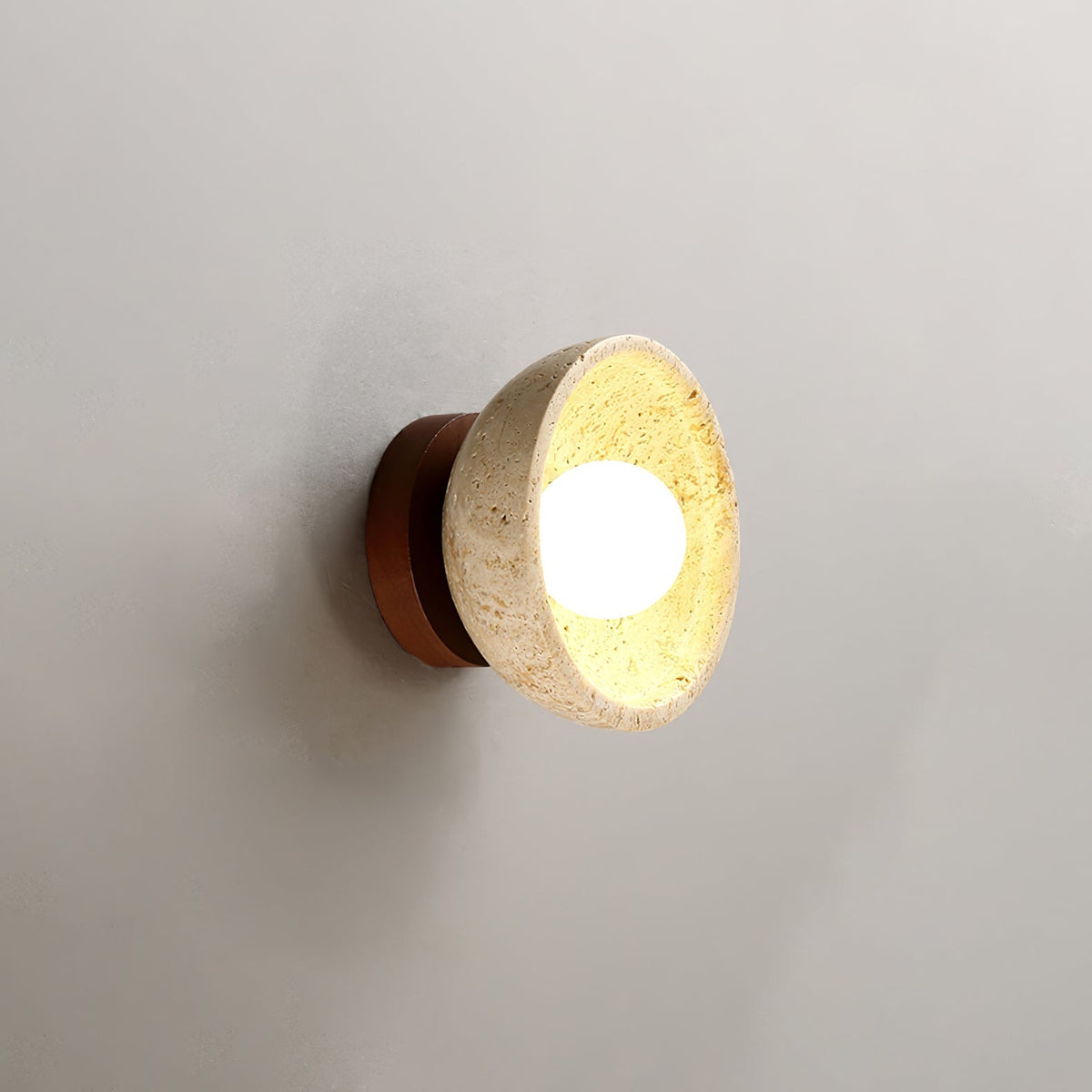 Nalen Half-Dome Travertine Wall Light
