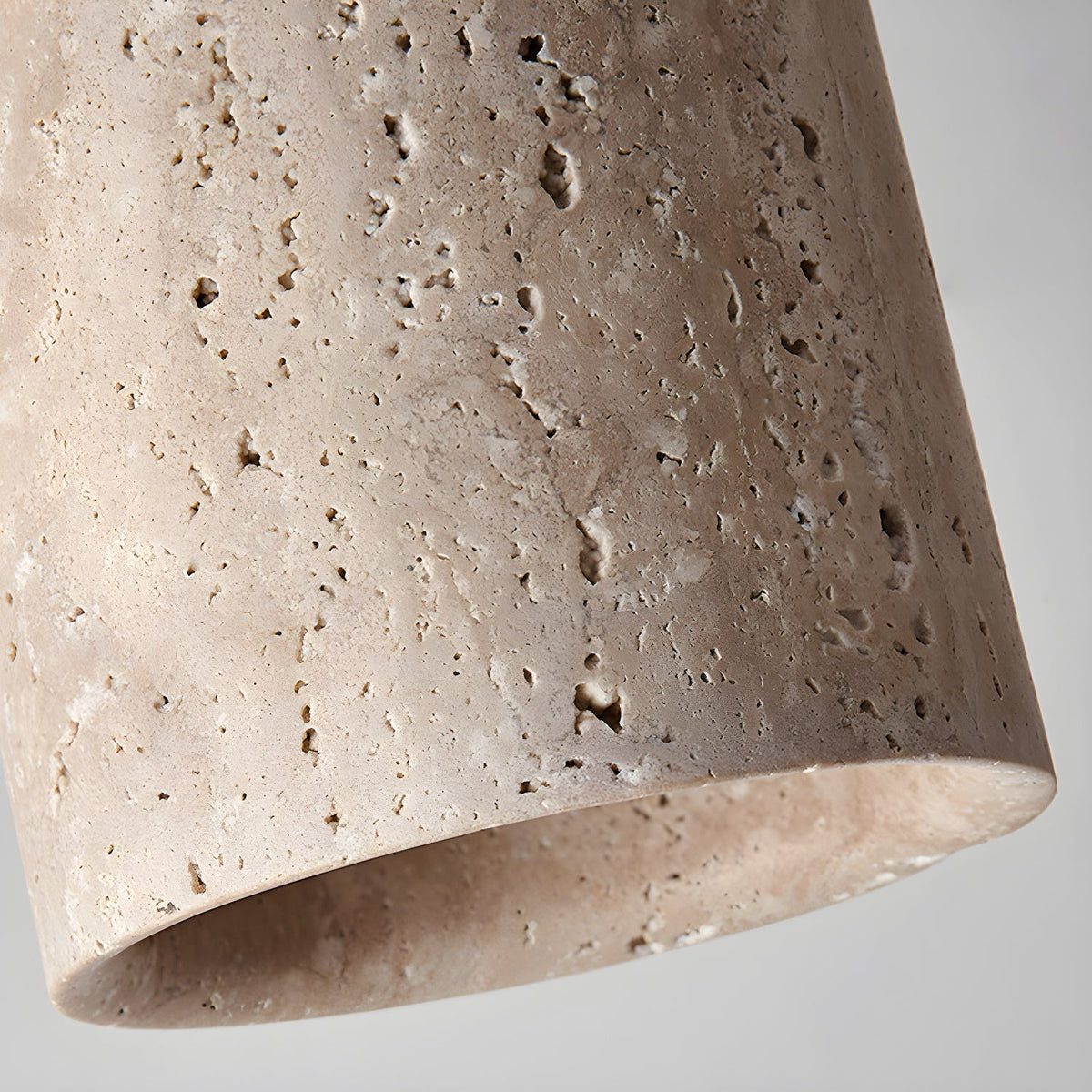 Valelelle Cylinder Cap Travertine Ceiling Light
