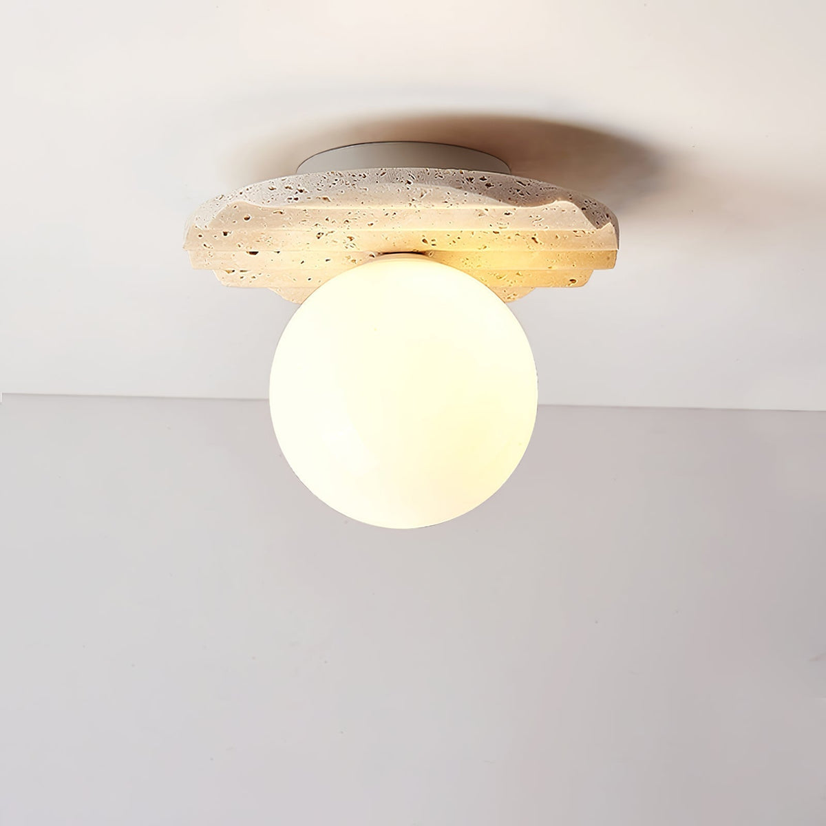Travertine Wave Ceiling Light
