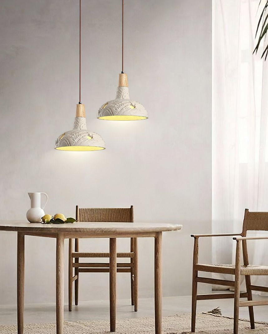Ormarion Nordic Art Carve Cement Pendant Lamp