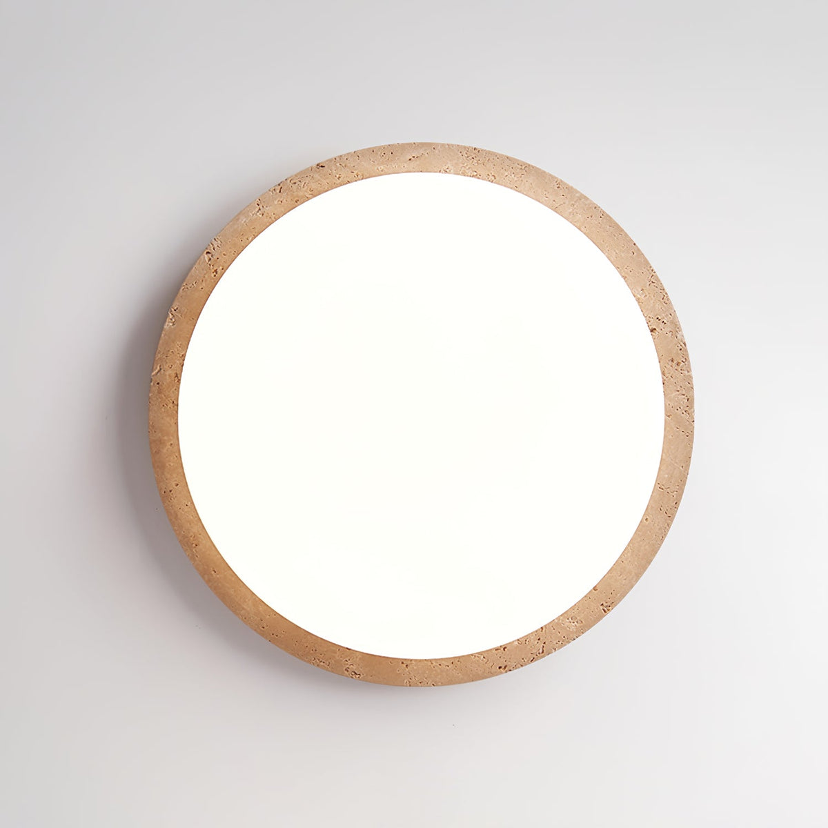 Tavisella Smooth-Rim Travertine Ceiling Light