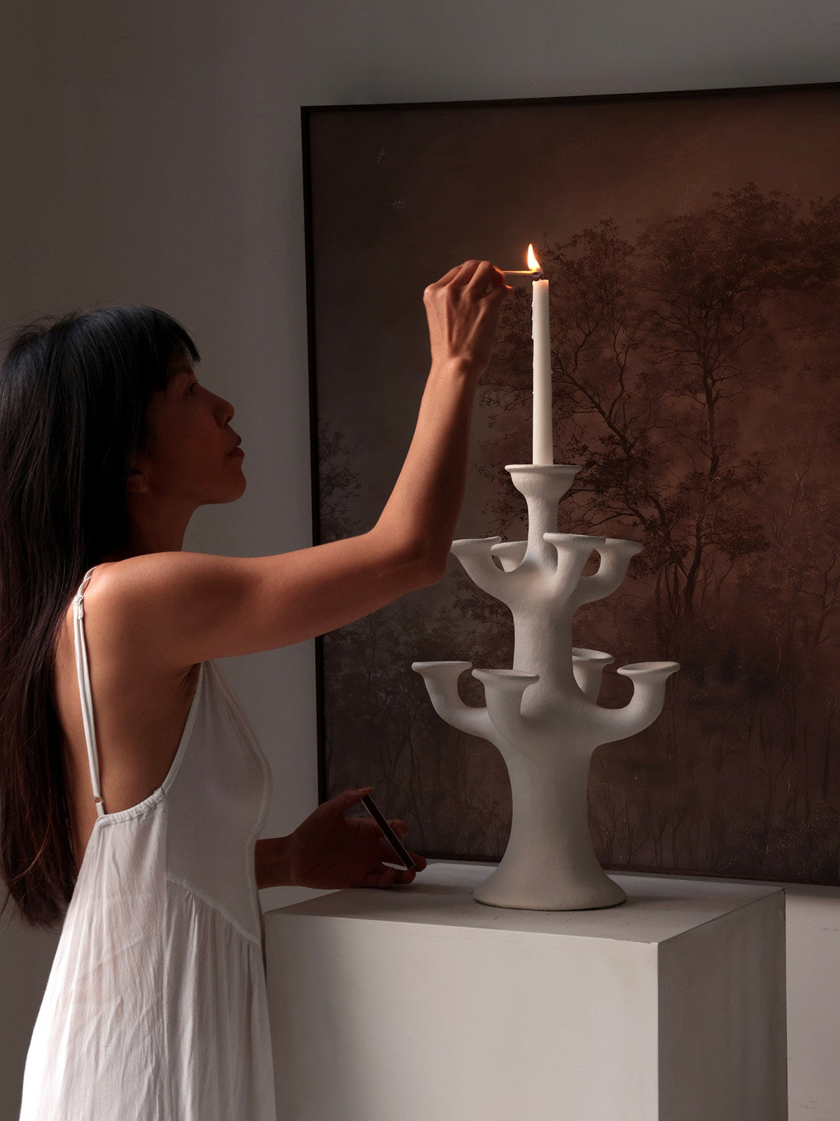 Terracotta Tree Candelabra