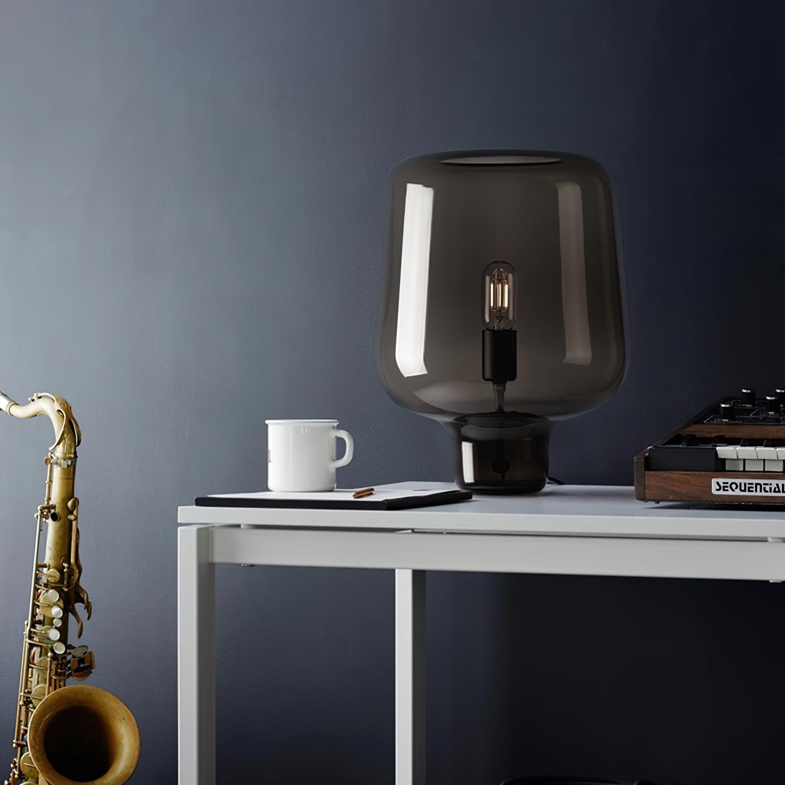 Eanlari Glass Contemporary Table Lamp
