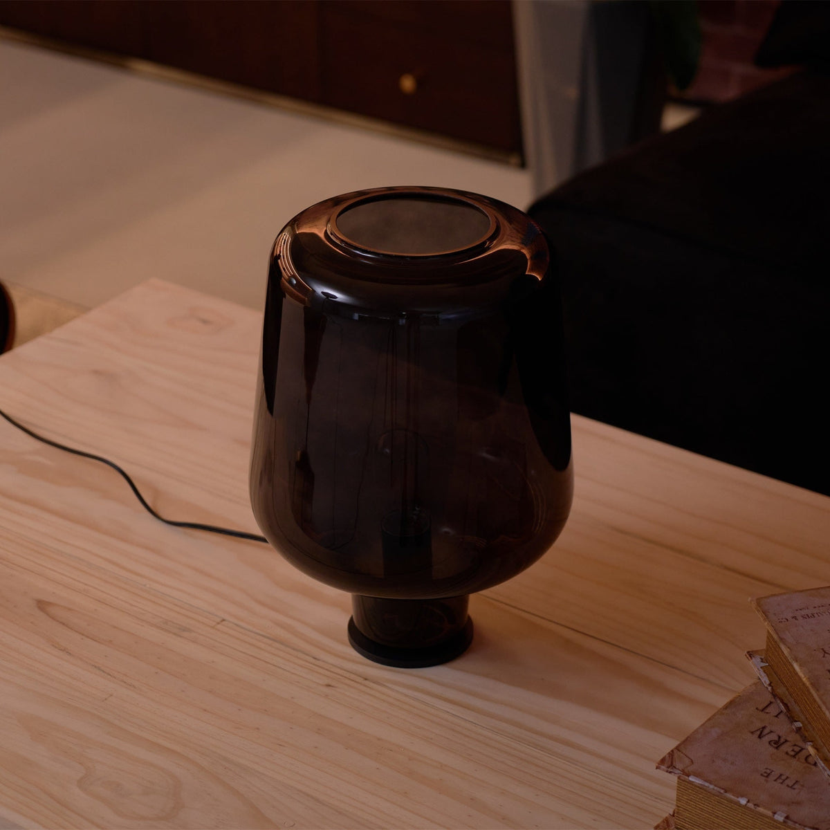 Eanlari Glass Contemporary Table Lamp
